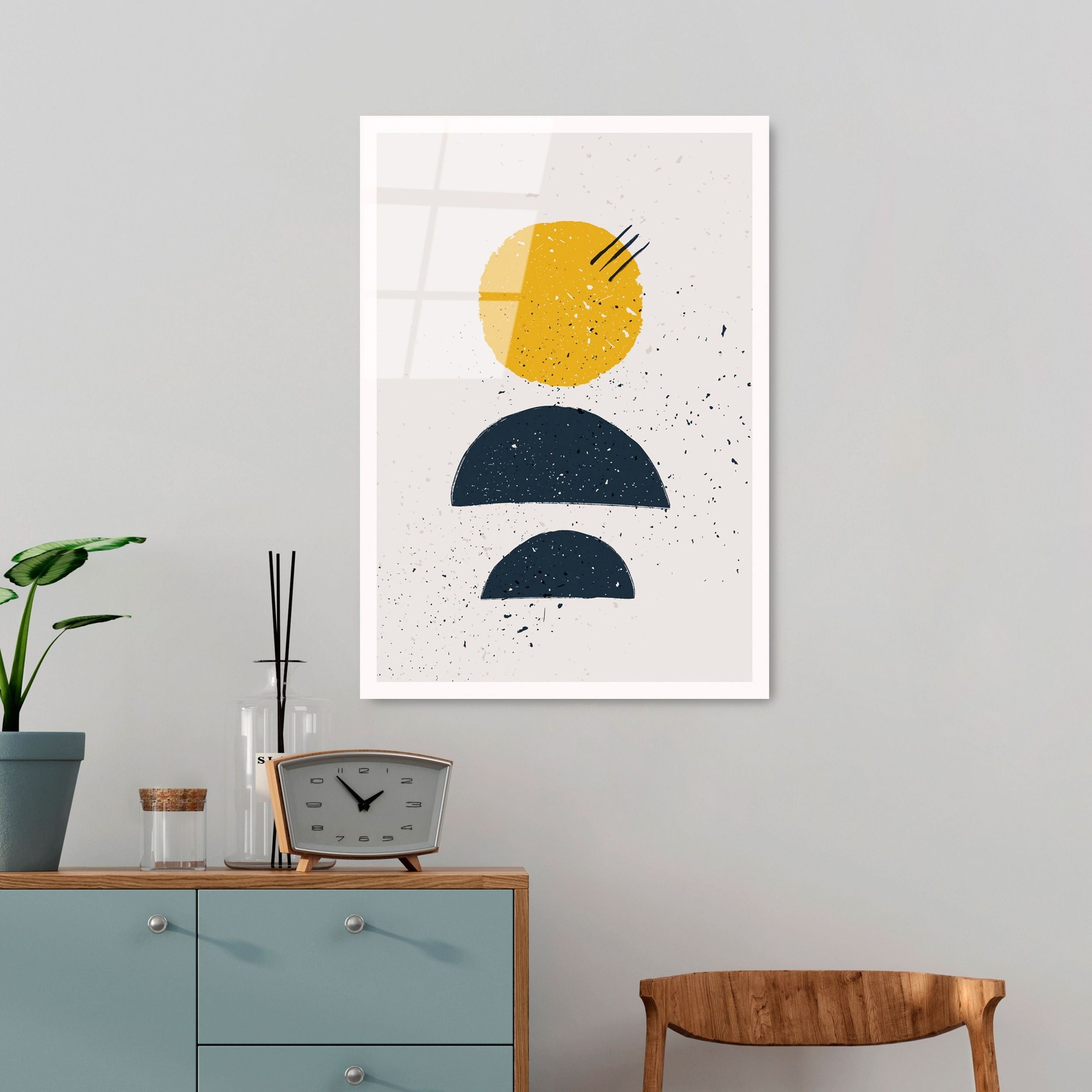 Obraz Onybill 65x45 cm żółto-granatowy