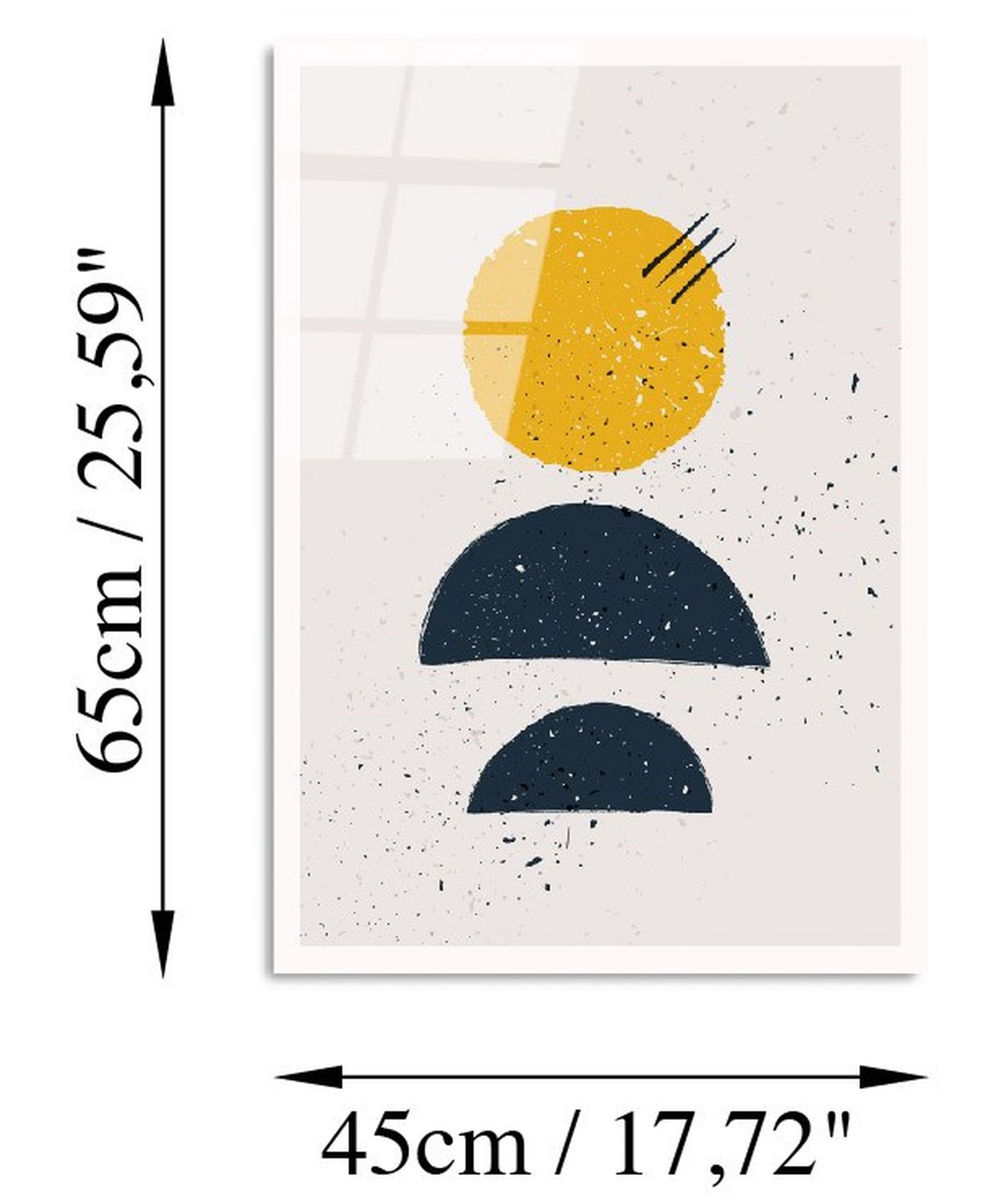 Obraz Onybill 65x45 cm żółto-granatowy