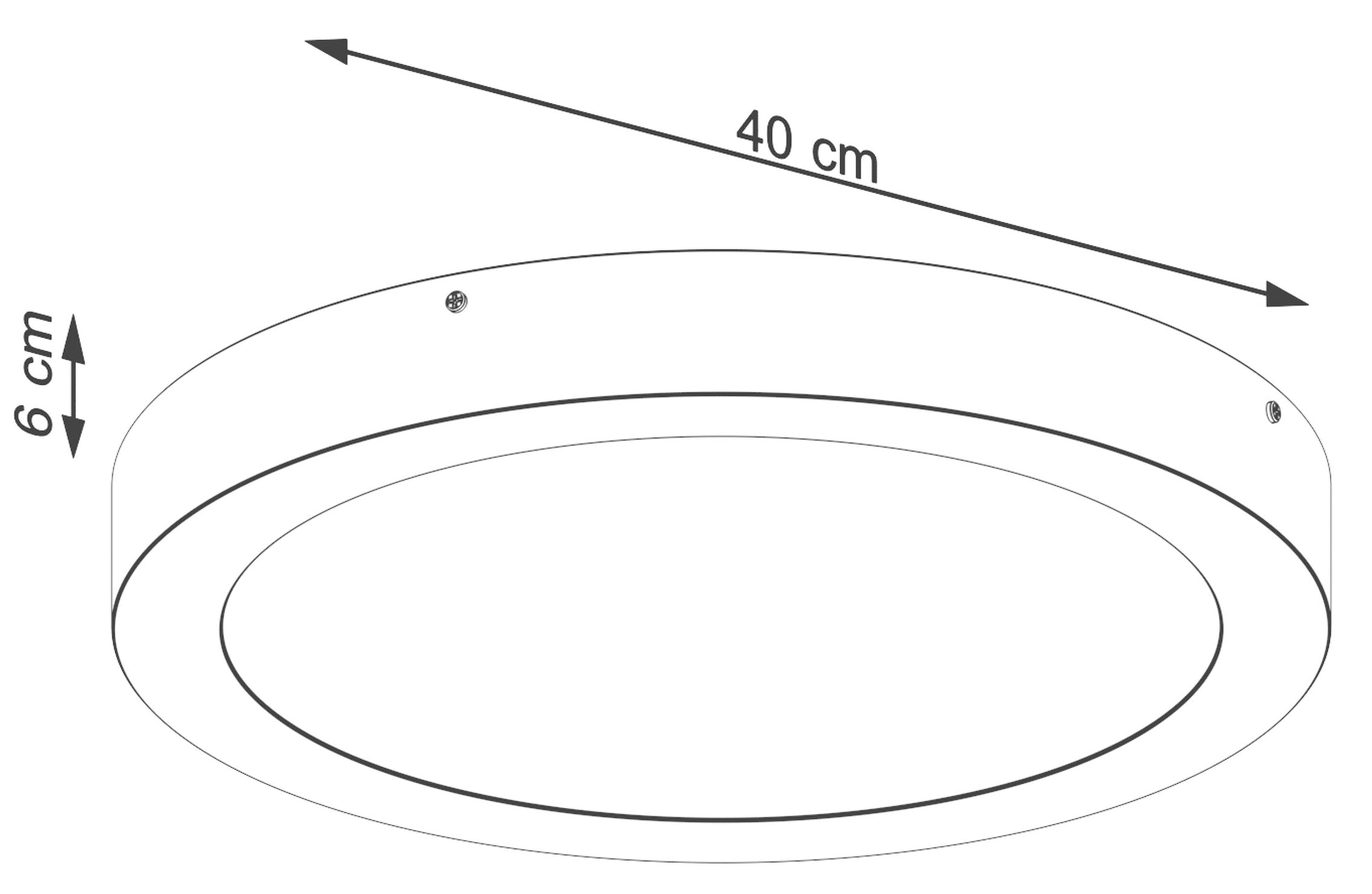 Plafon LED Sellinet średnica 40 cm czarny 3000K