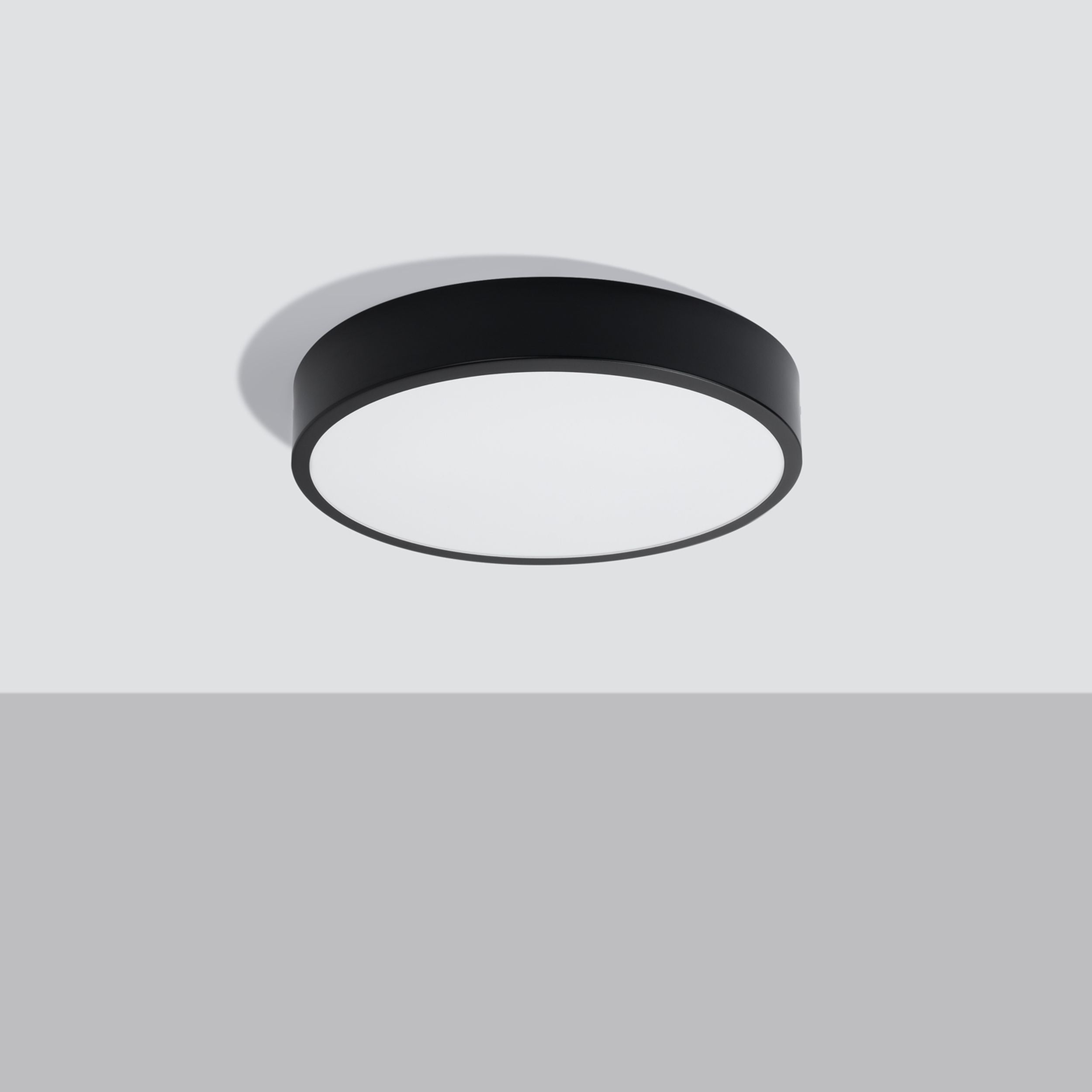 Plafon LED Sellinet średnica 40 cm czarny 3000K