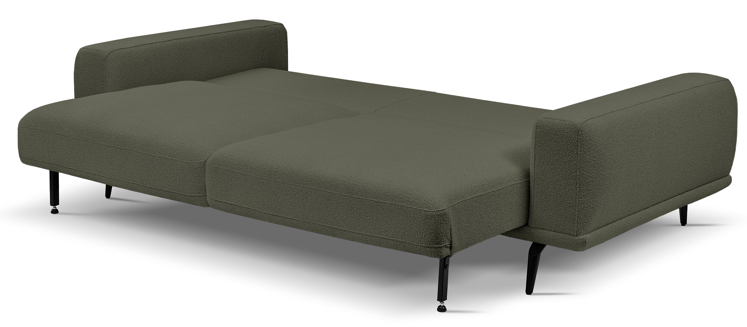 Kanapa trzyosobowa Selline z funkcją spania khaki boucle