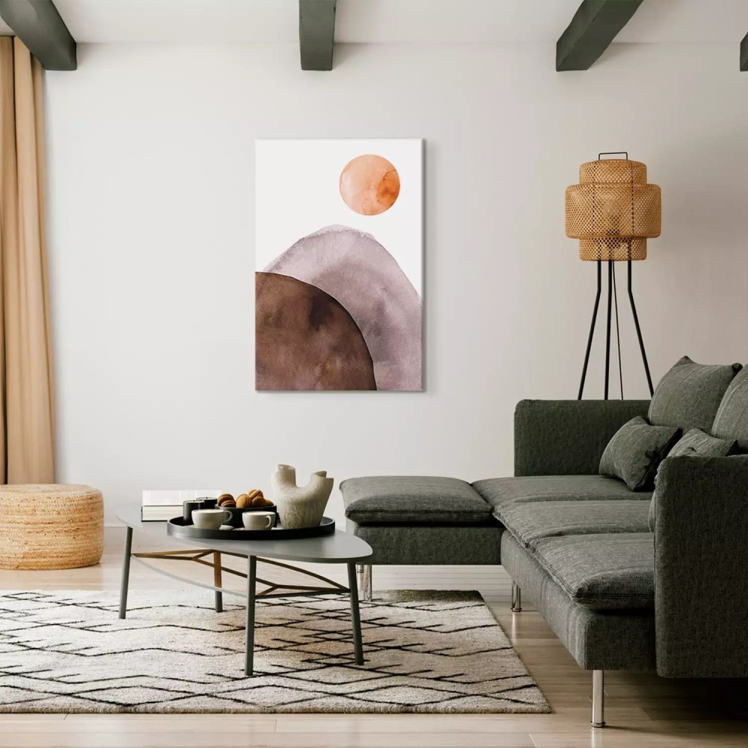 Obraz Księżyc i góry 90x60 cm