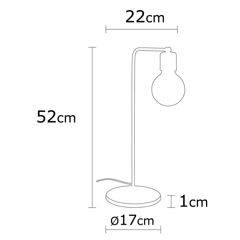 Lampa stołowa Herpo średnica 17 cm miedziana