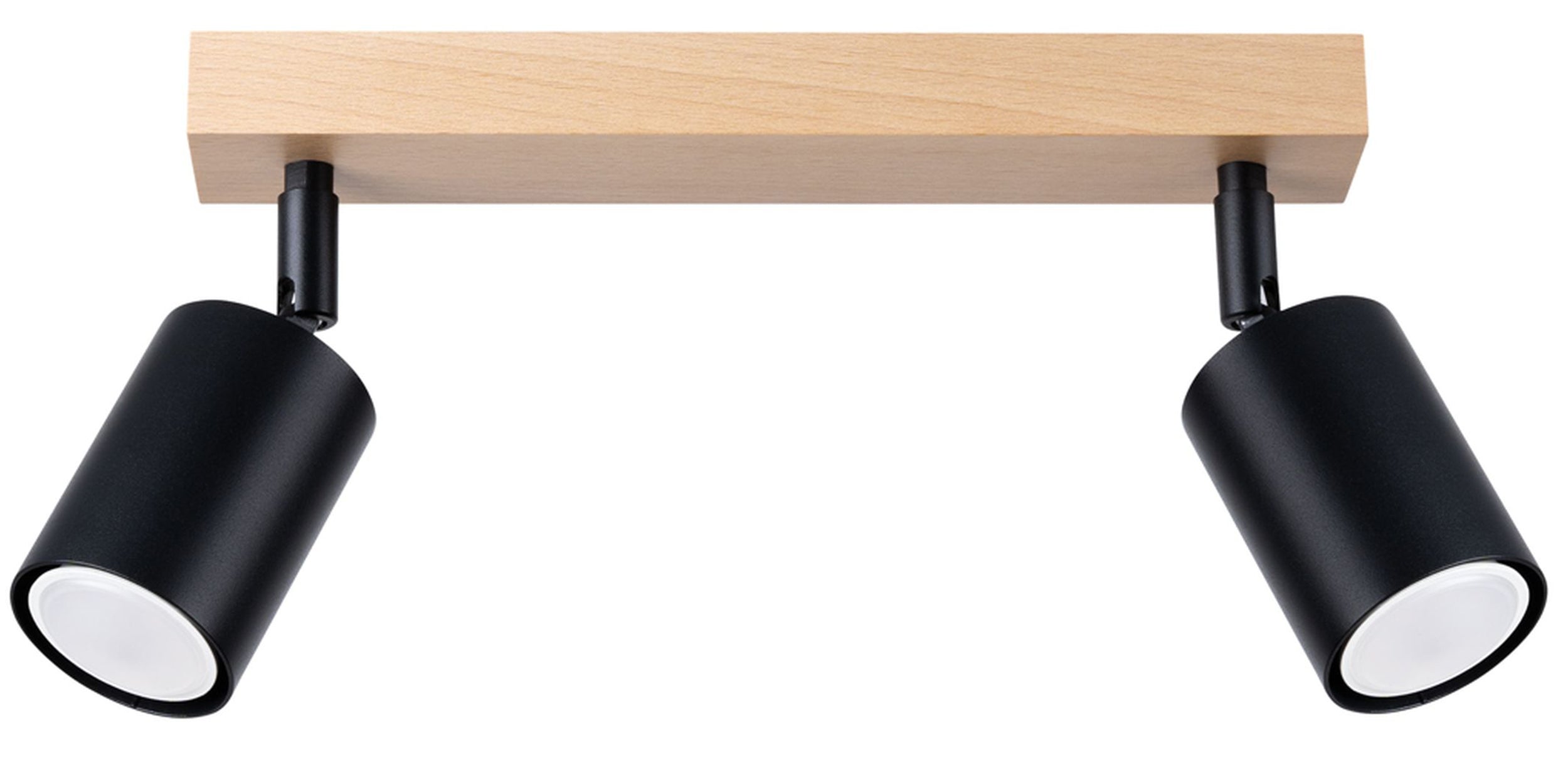 Plafon Apriva 46x20 cm x2 czarny/naturalny