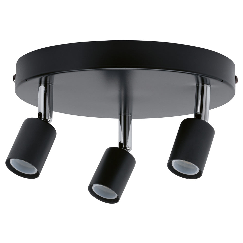 Lampa sufitowa do łazienki Moluccanus x3 okrągła antracytowya