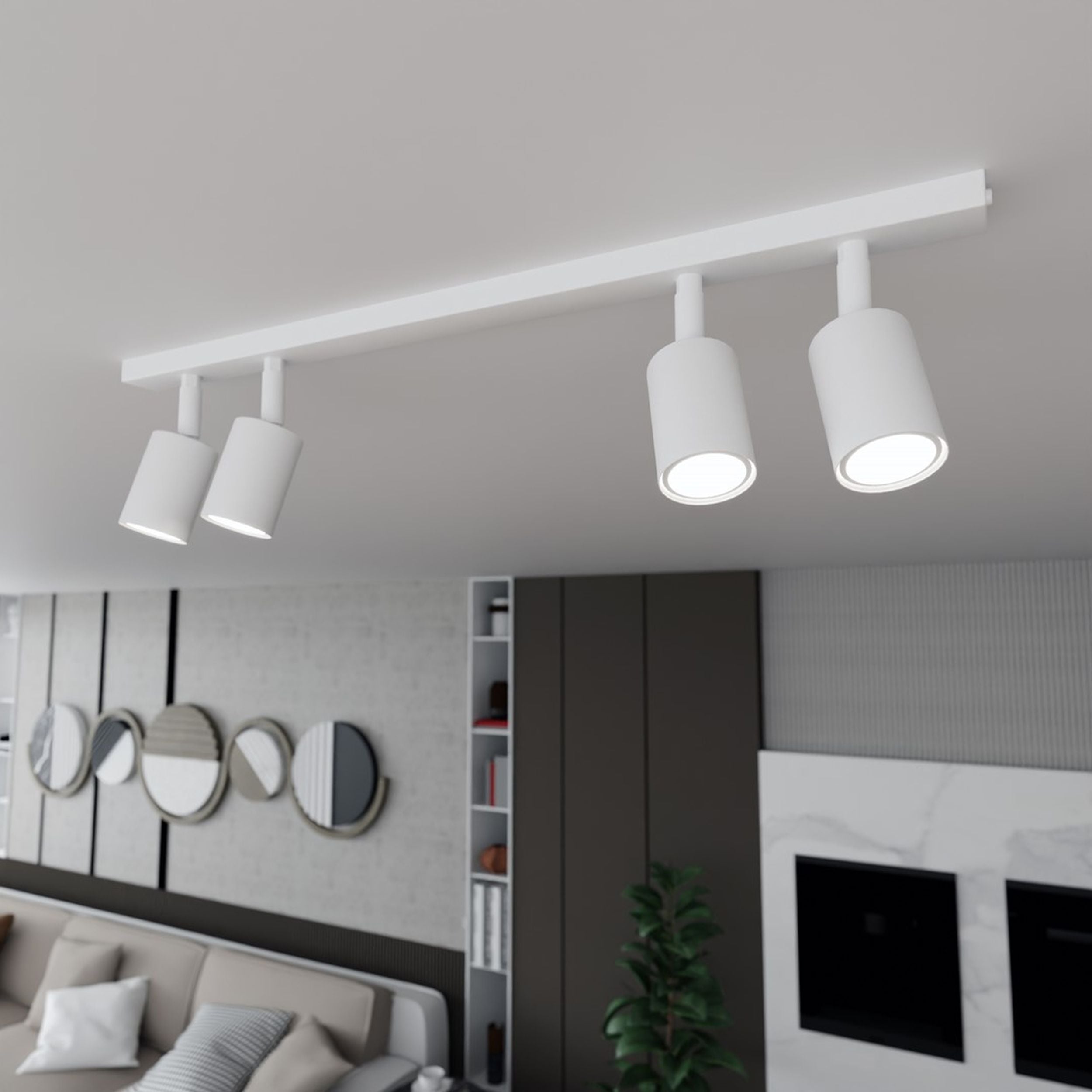 Lampa sufitowa Falash biała x4