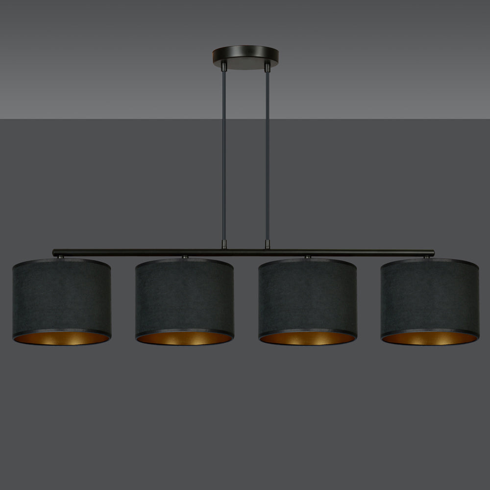 Lampa wisząca Hellid x4 97 cm czarna