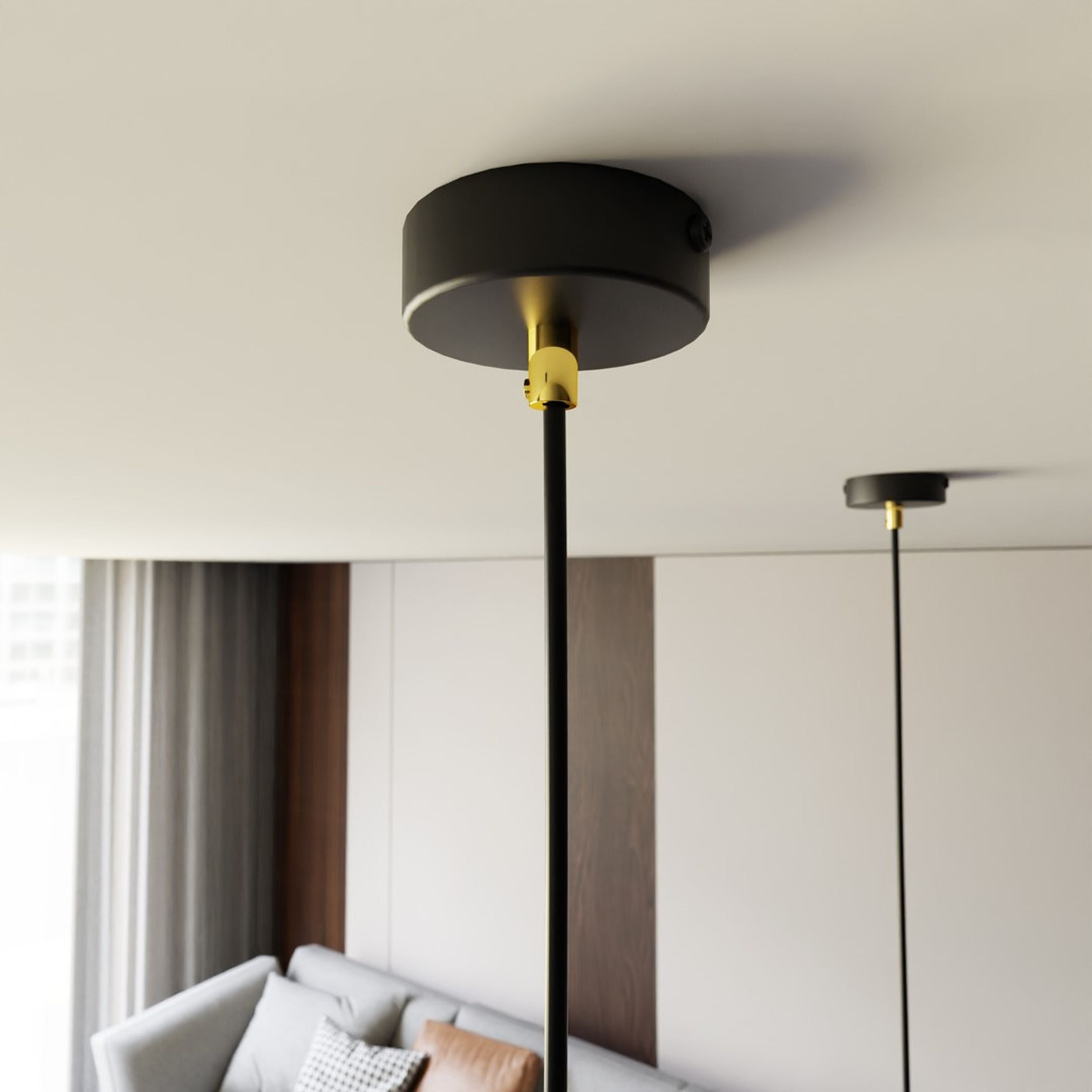 Lampa wisząca Elit czarna/złota x1