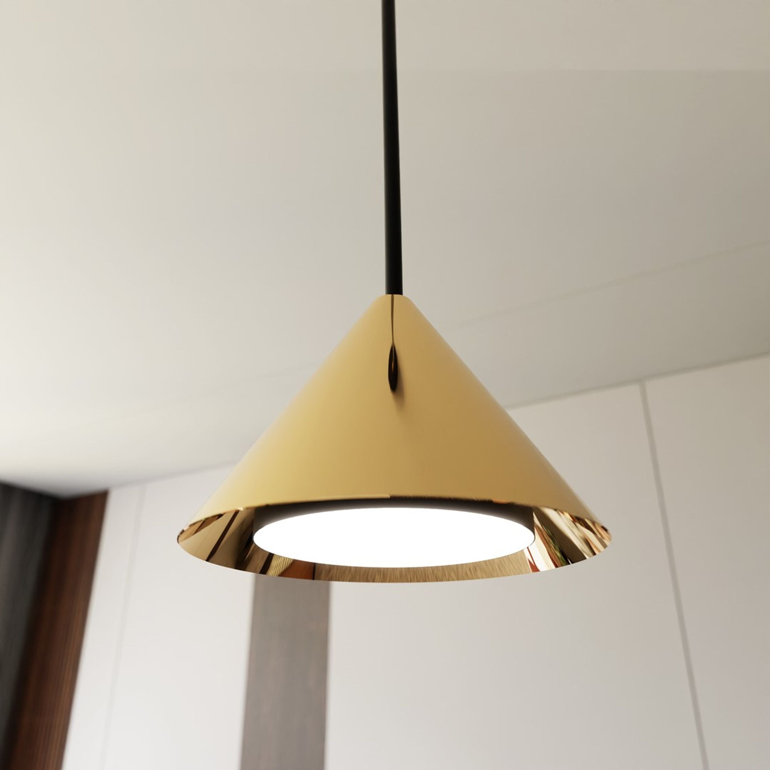 Lampa wisząca Elit czarna/złota x1