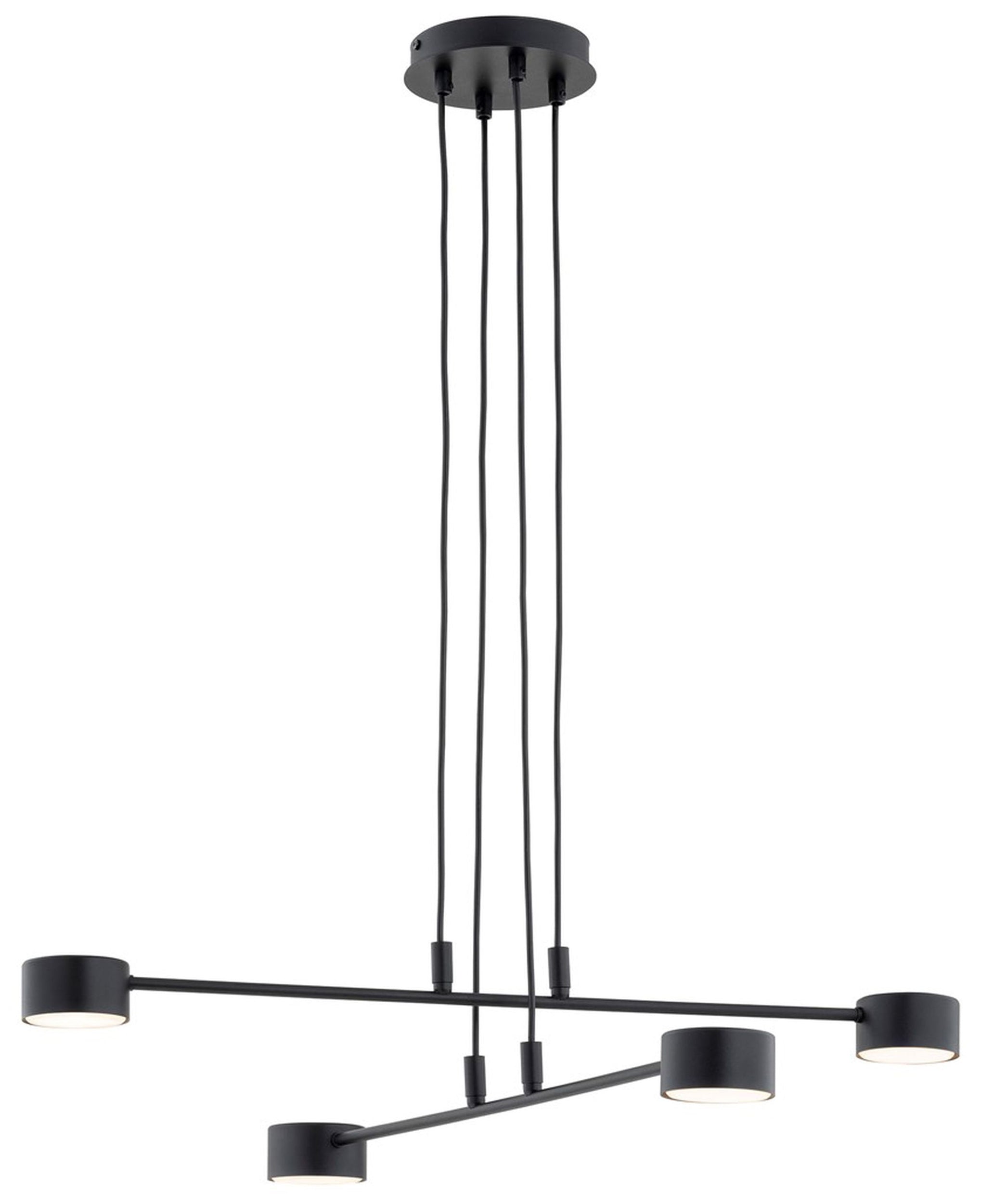 Lampa wisząca Moddus czarna x4