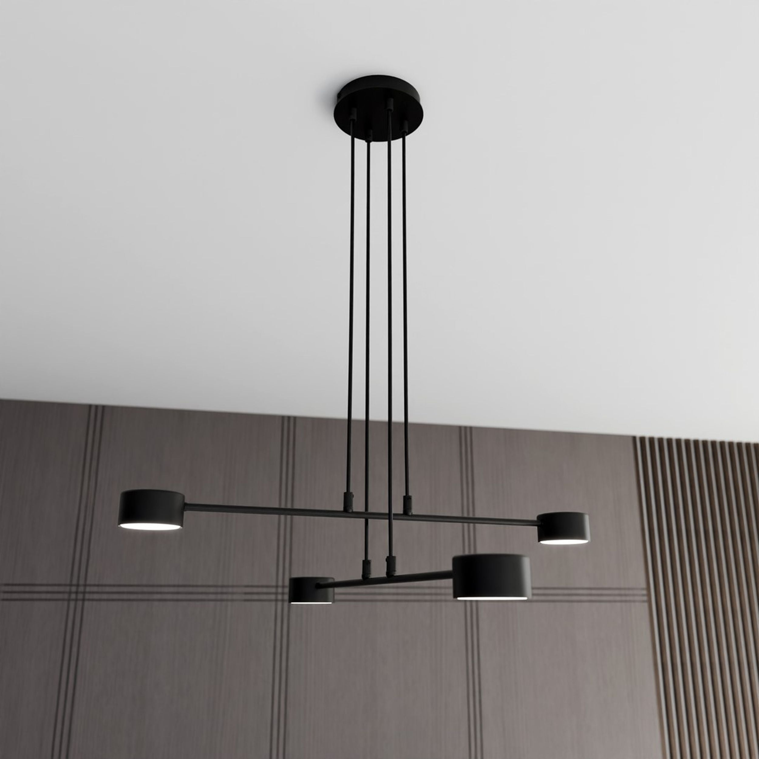 Lampa wisząca Moddus czarna x4