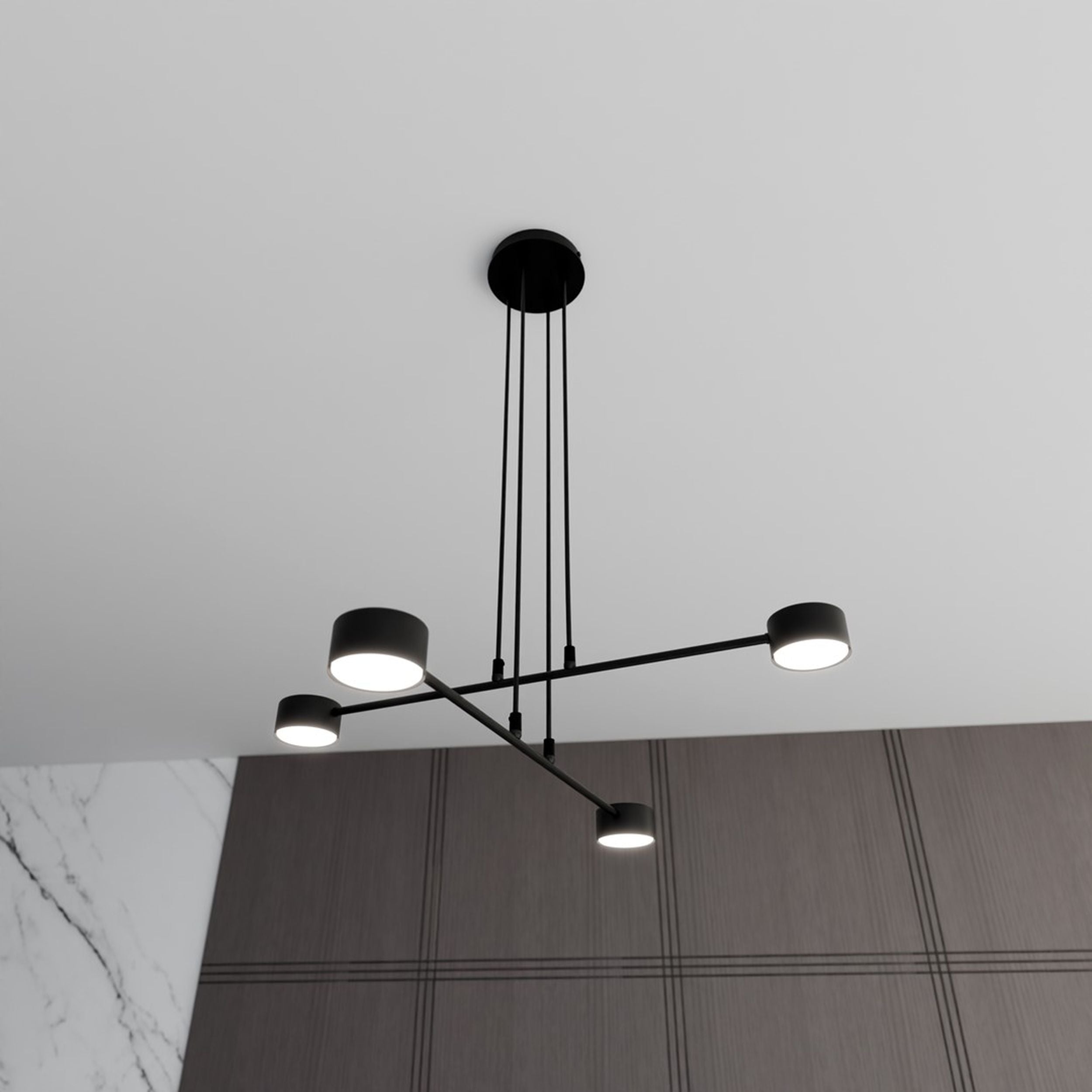 Lampa wisząca Moddus czarna x4