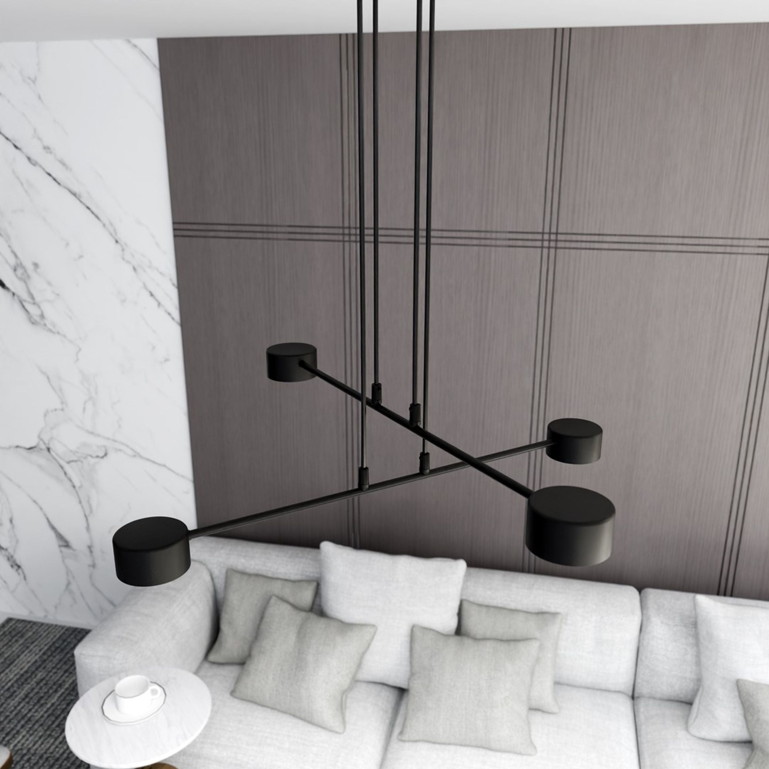 Lampa wisząca Moddus czarna x4