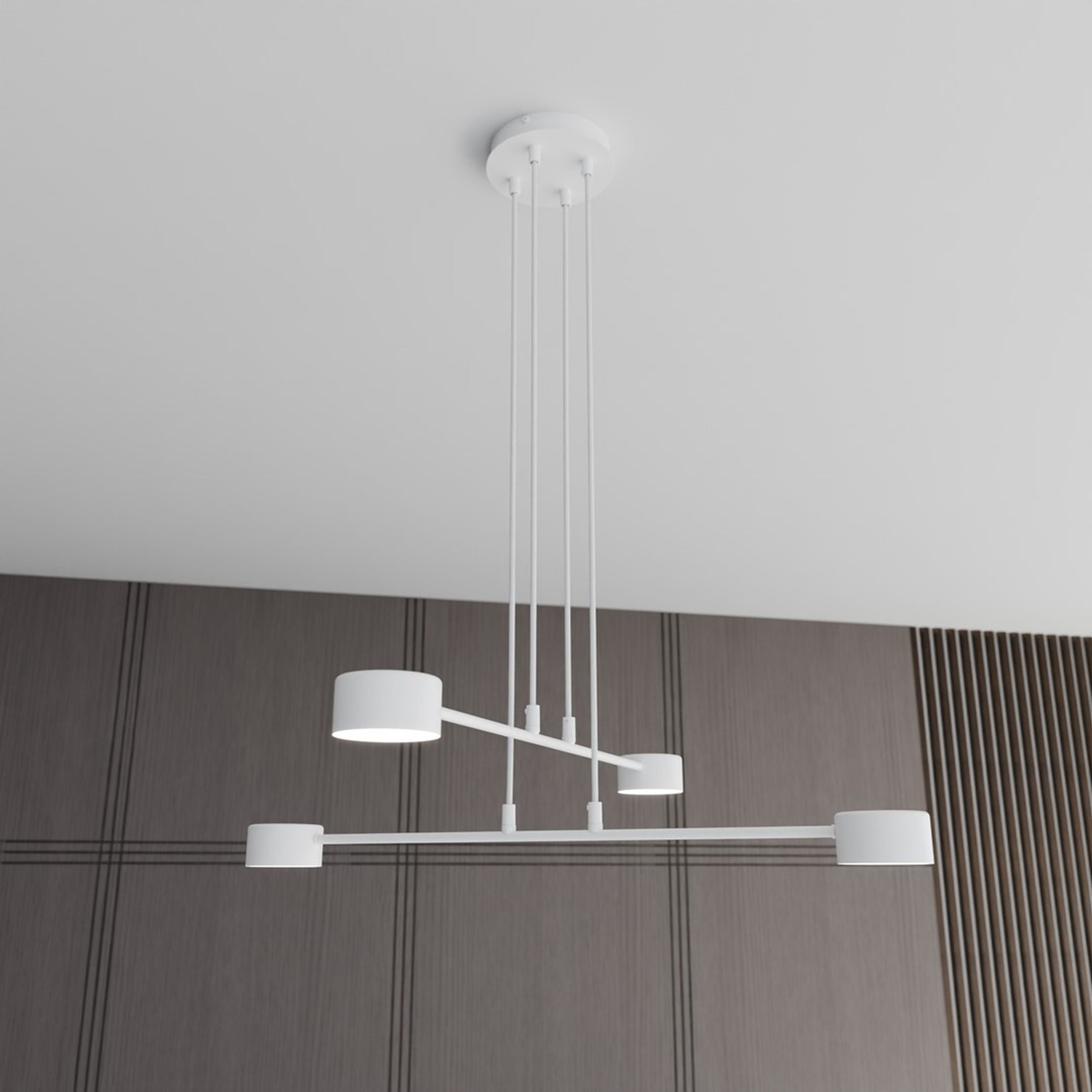 Lampa wisząca Moddus biała x4
