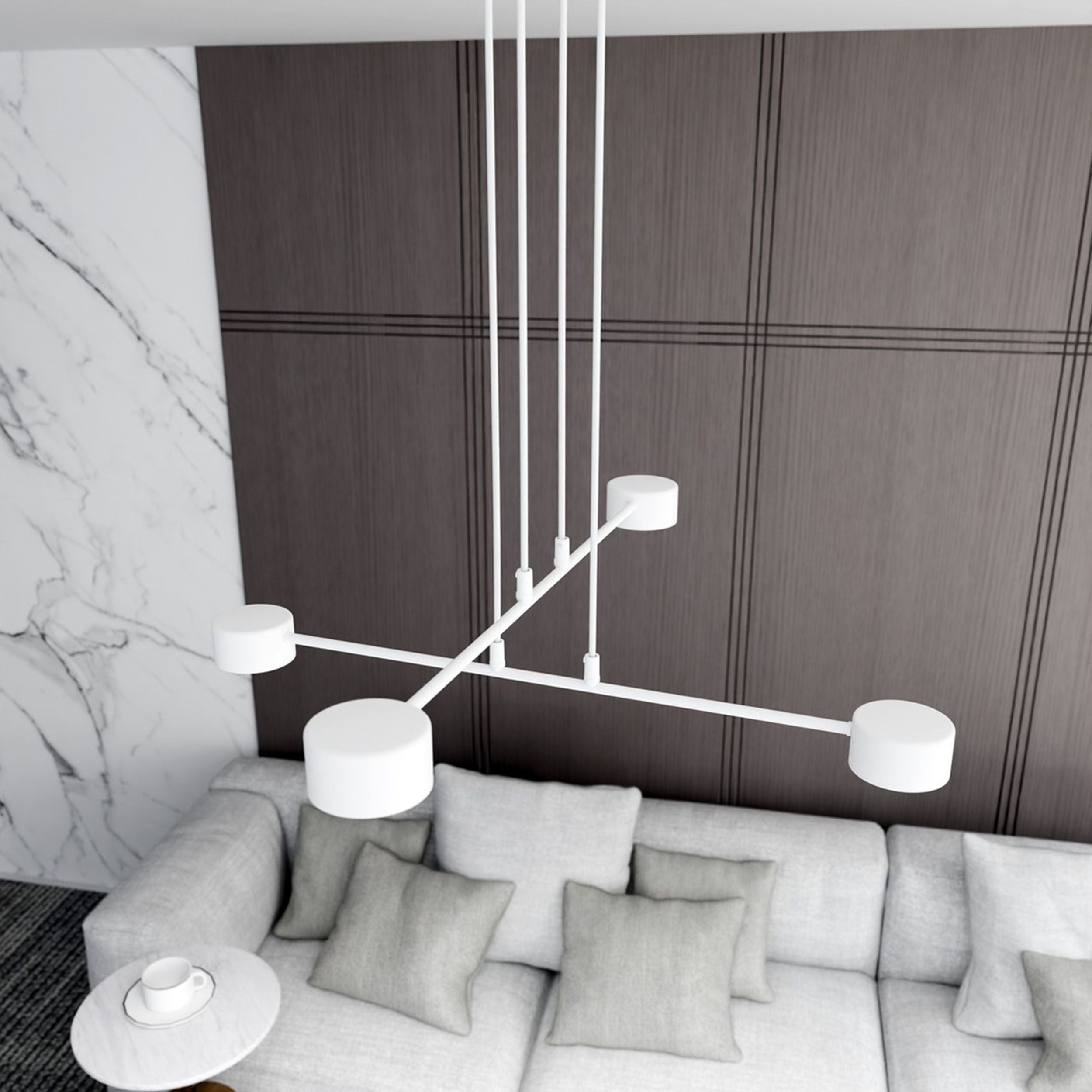 Lampa wisząca Moddus biała x4