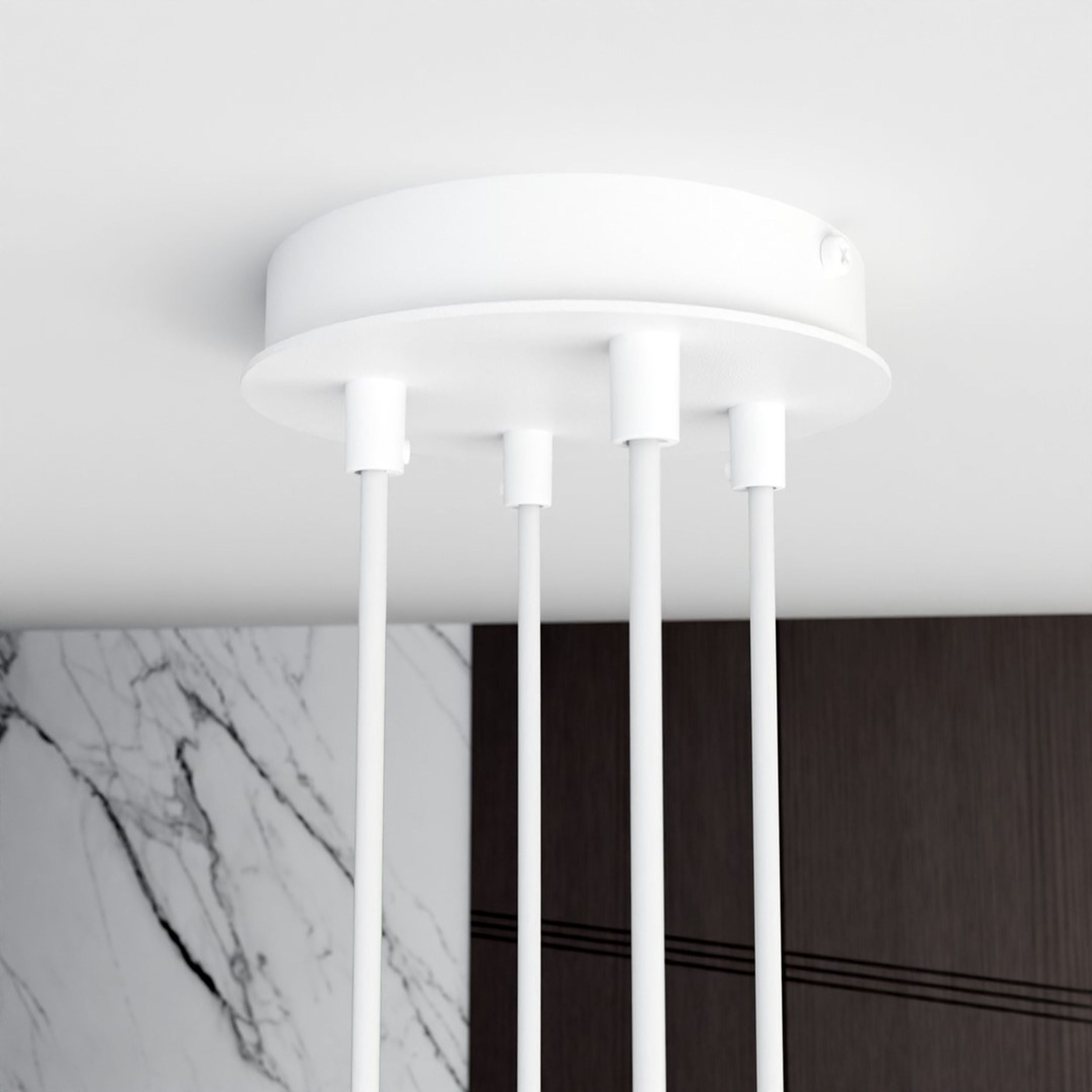 Lampa wisząca Moddus biała x4