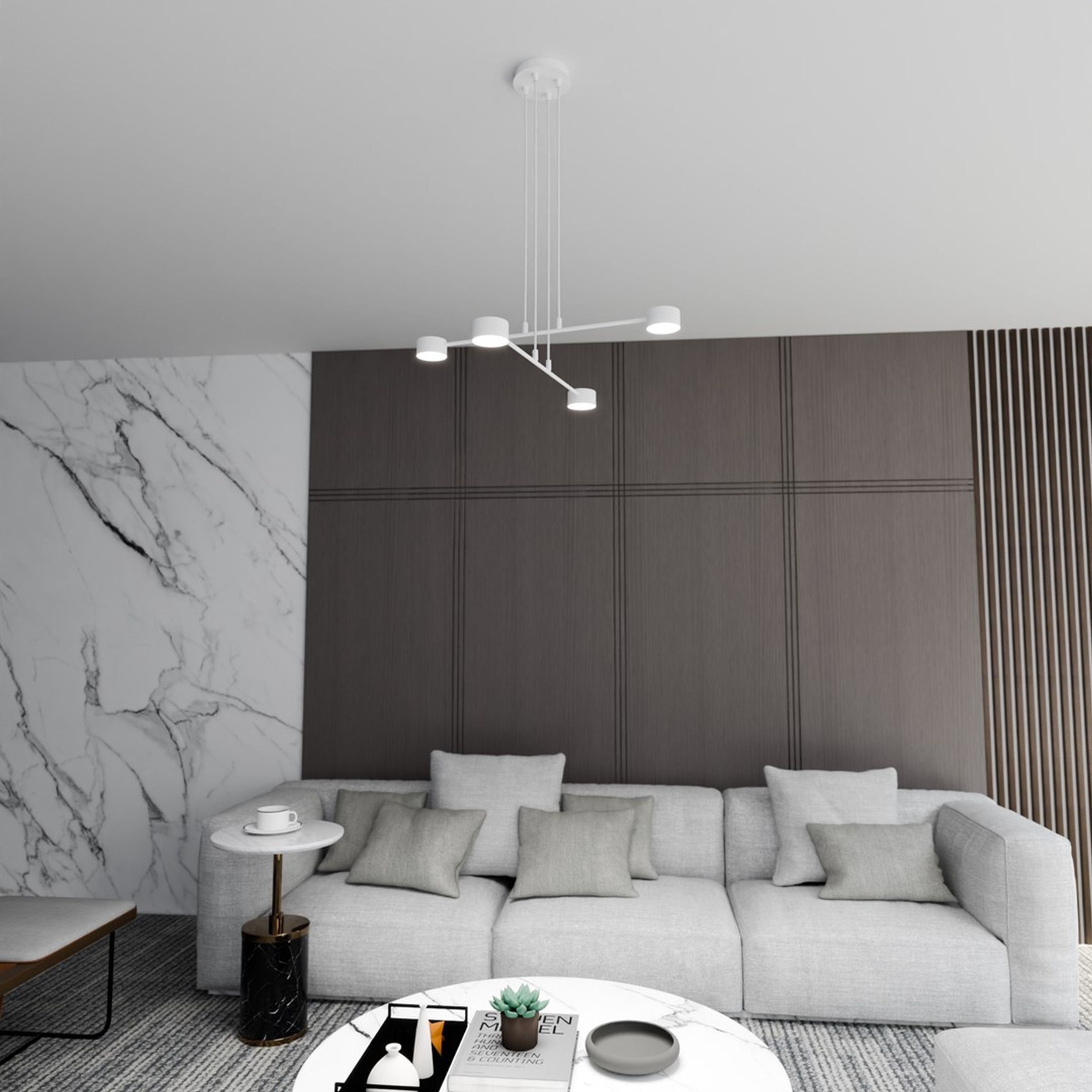 Lampa wisząca Moddus biała x4