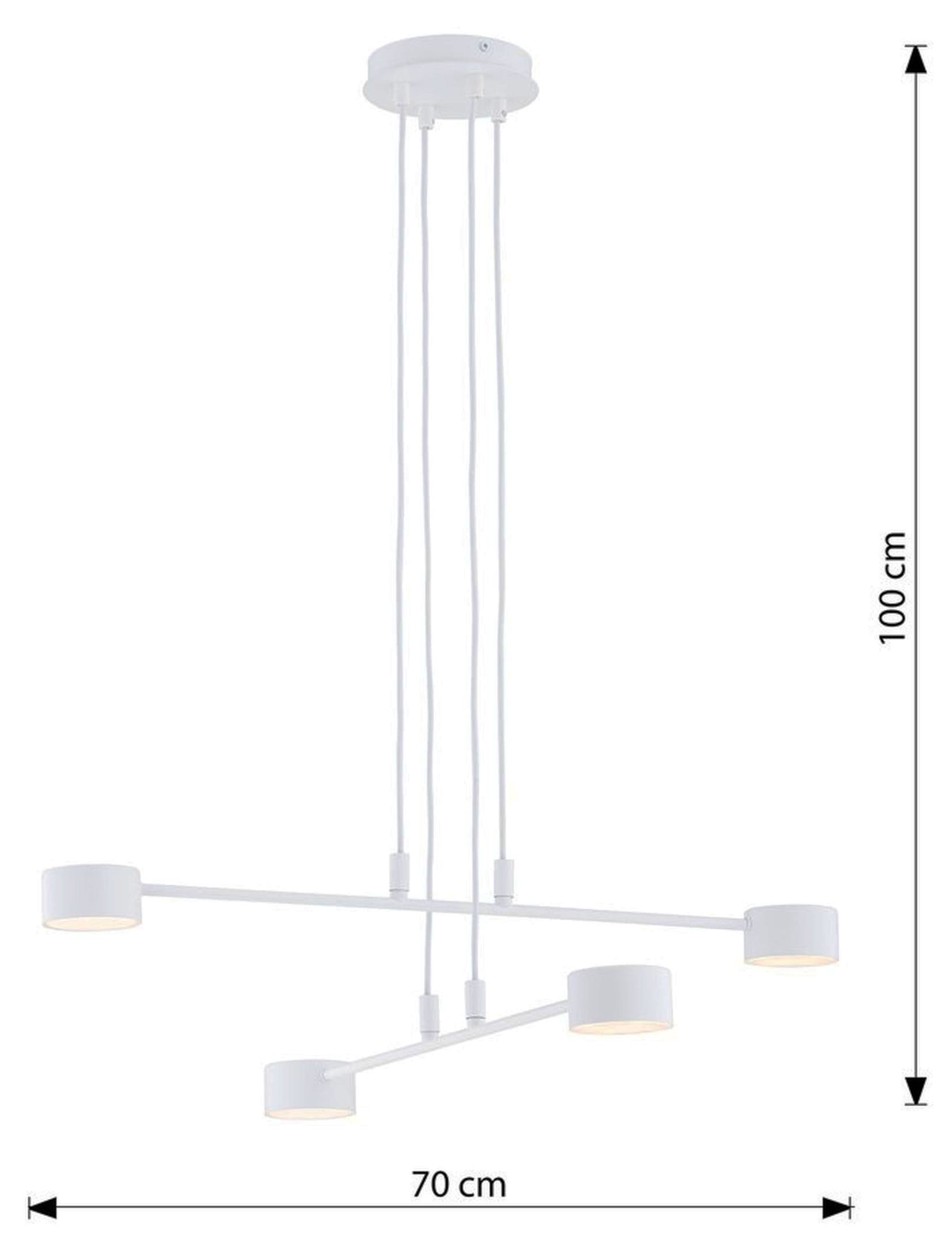 Lampa wisząca Moddus biała x4