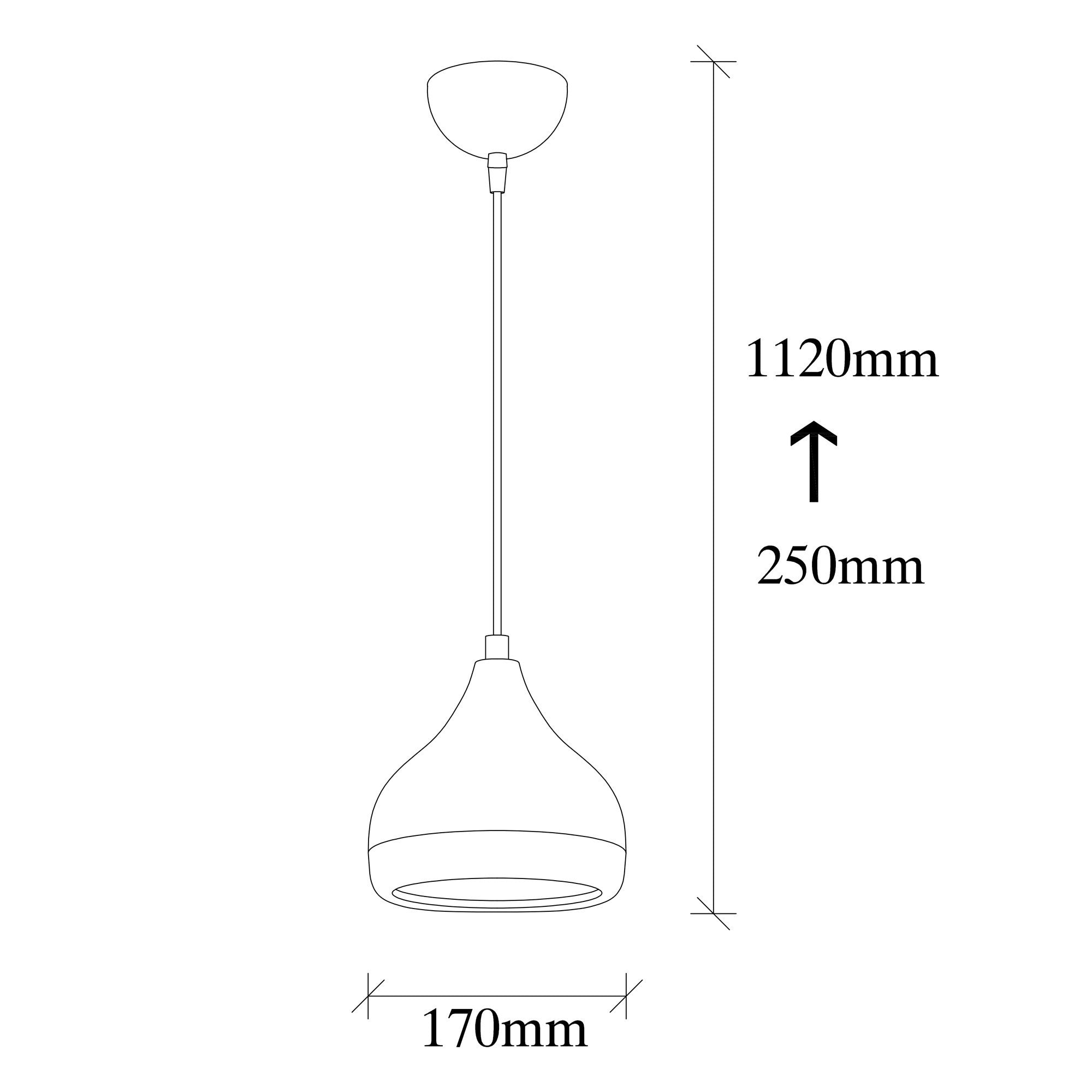 Lampa wisząca Queenie średnica 17 cm
