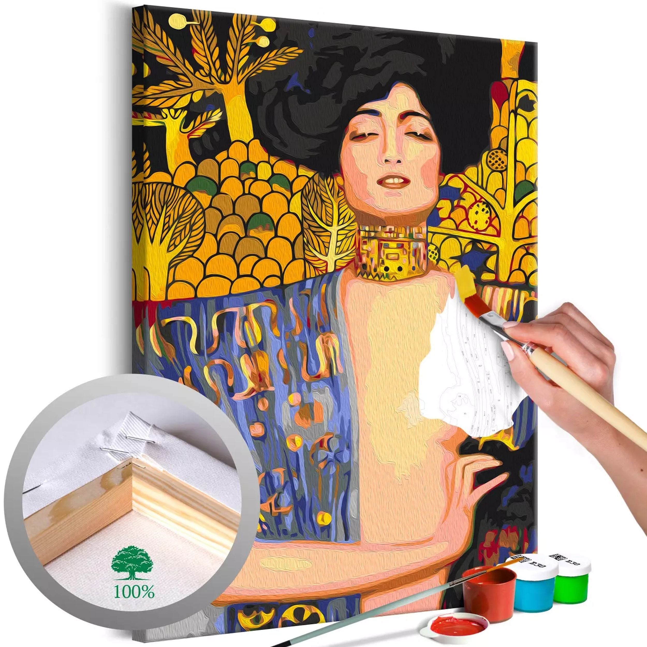 Obraz do malowania po numerach Judyta z głową Holofernesa Gustav Klimt 60x40 cm