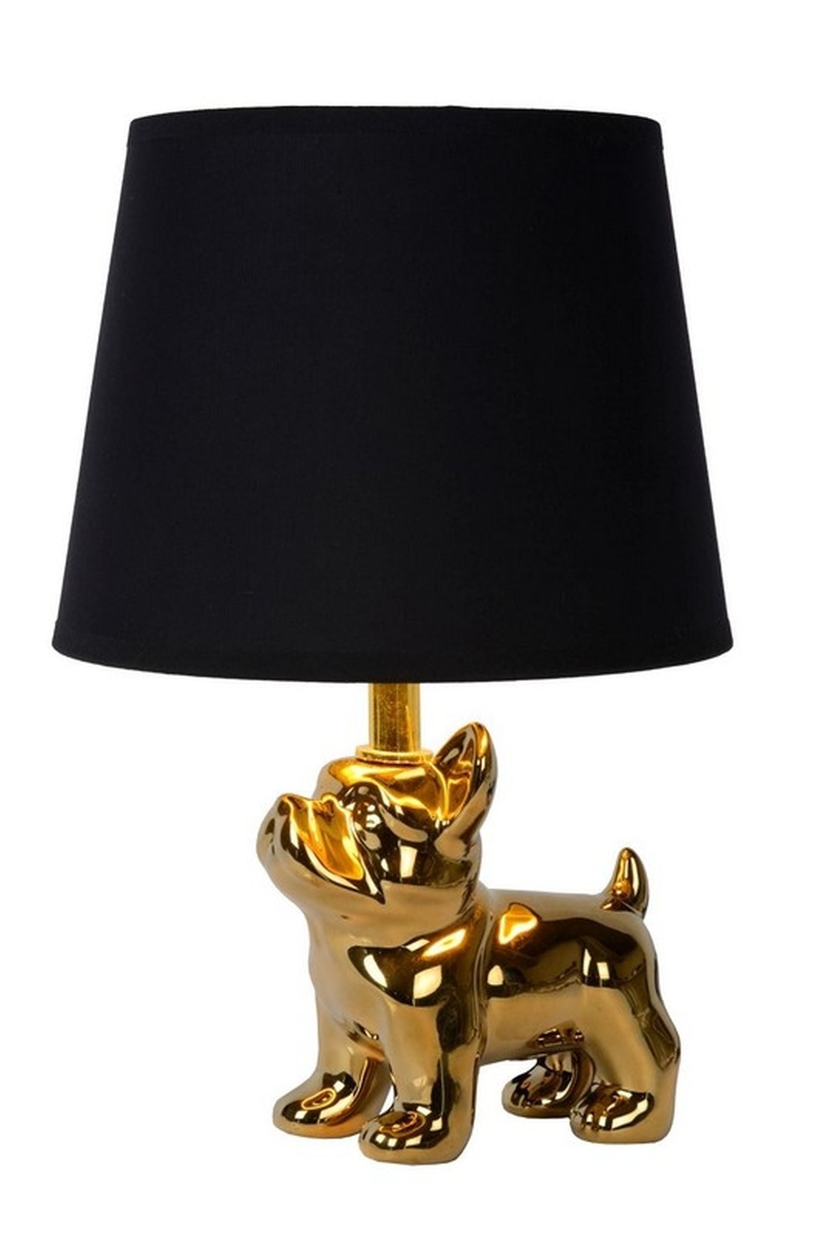 Lampa stołowa Sir Winston piesek czarno-złota