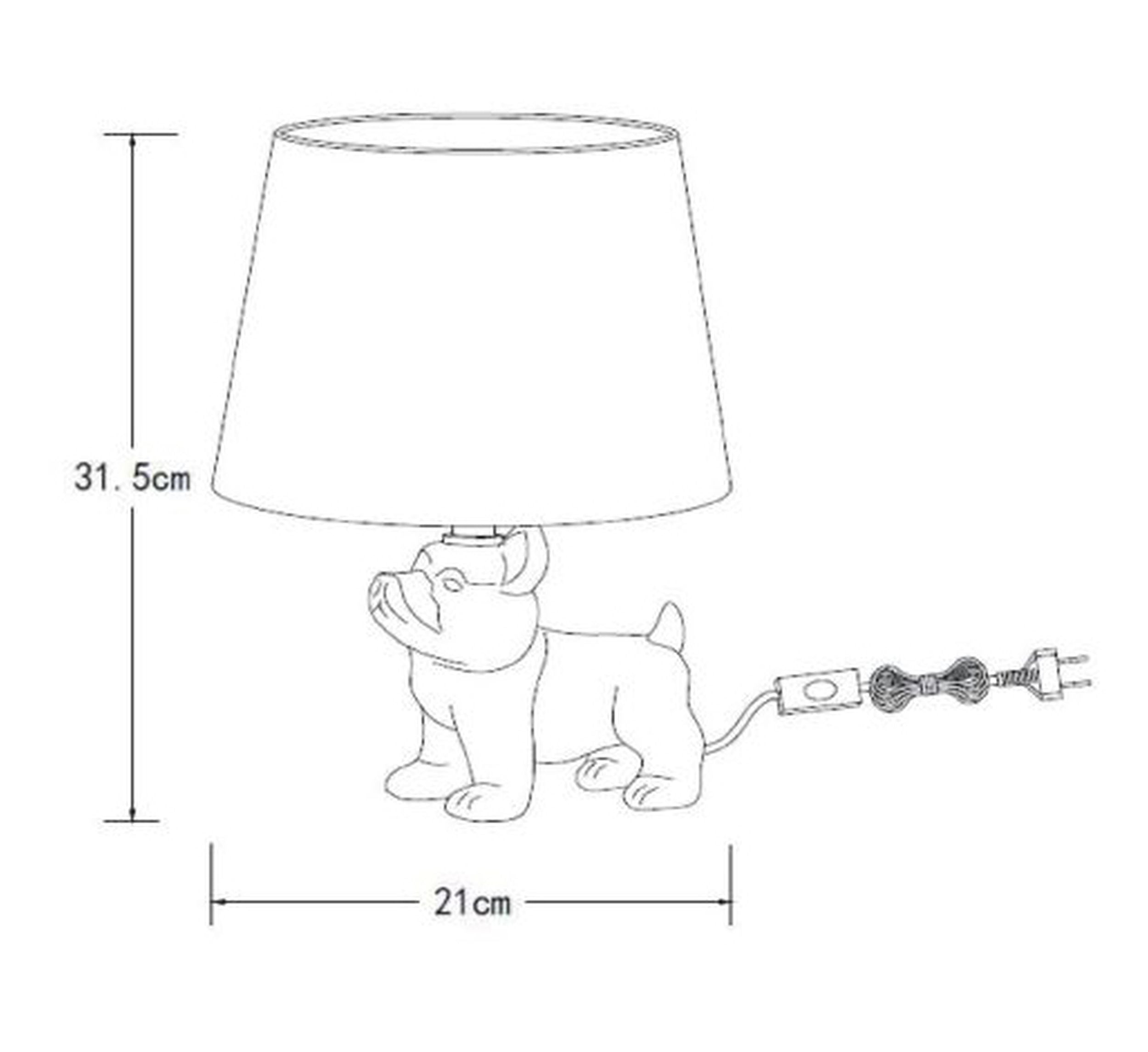 Lampa stołowa Sir Winston piesek czarno-złota