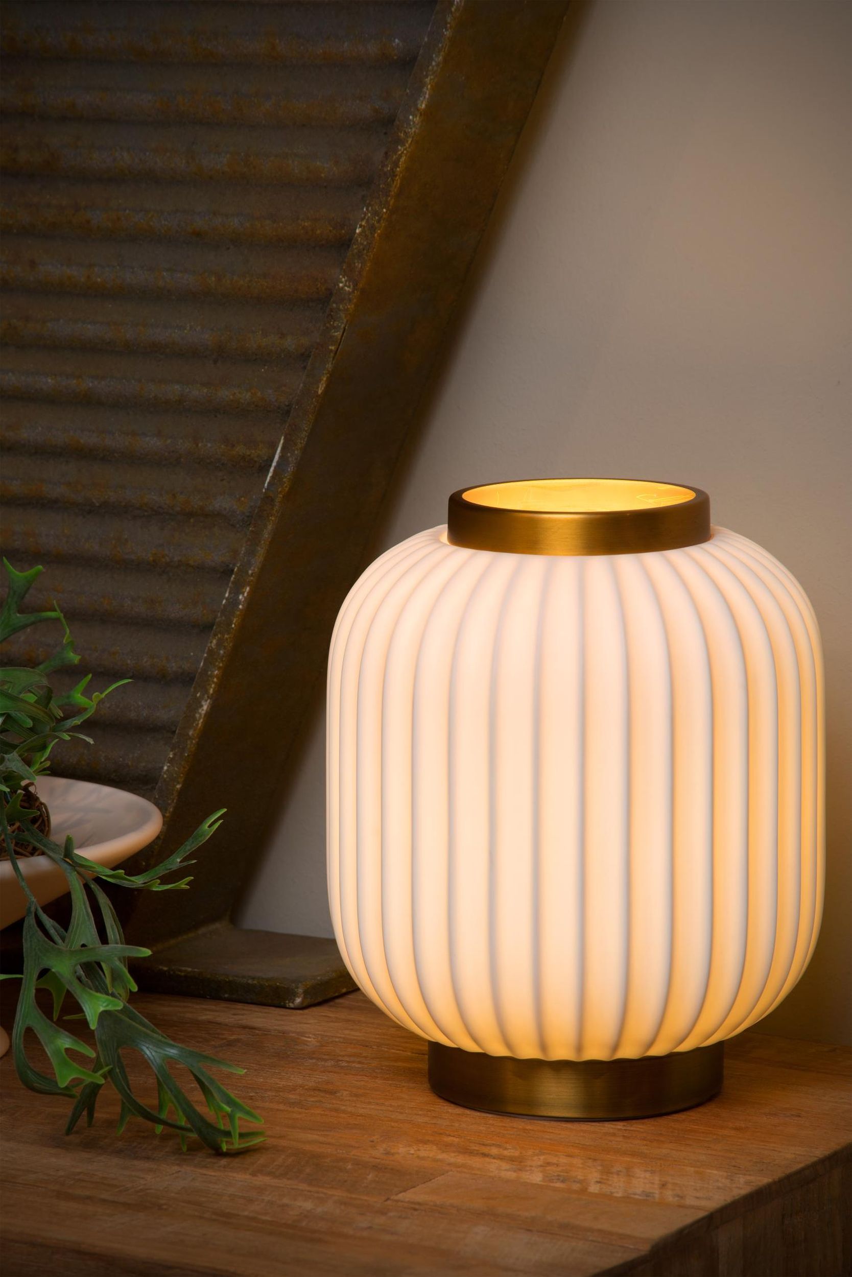 Lampa stołowa Gosse 24 cm złoto-biała