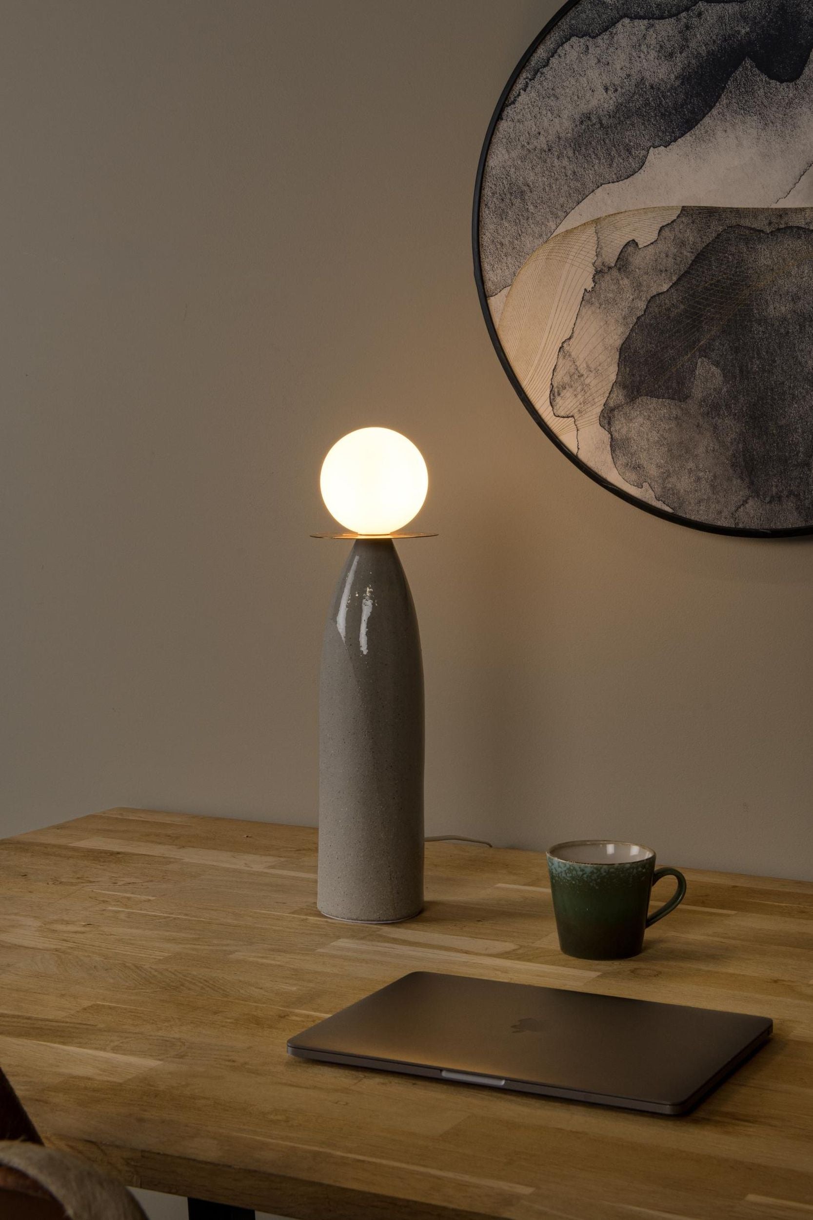 Lampa stołowa Figaro 45 cm szara