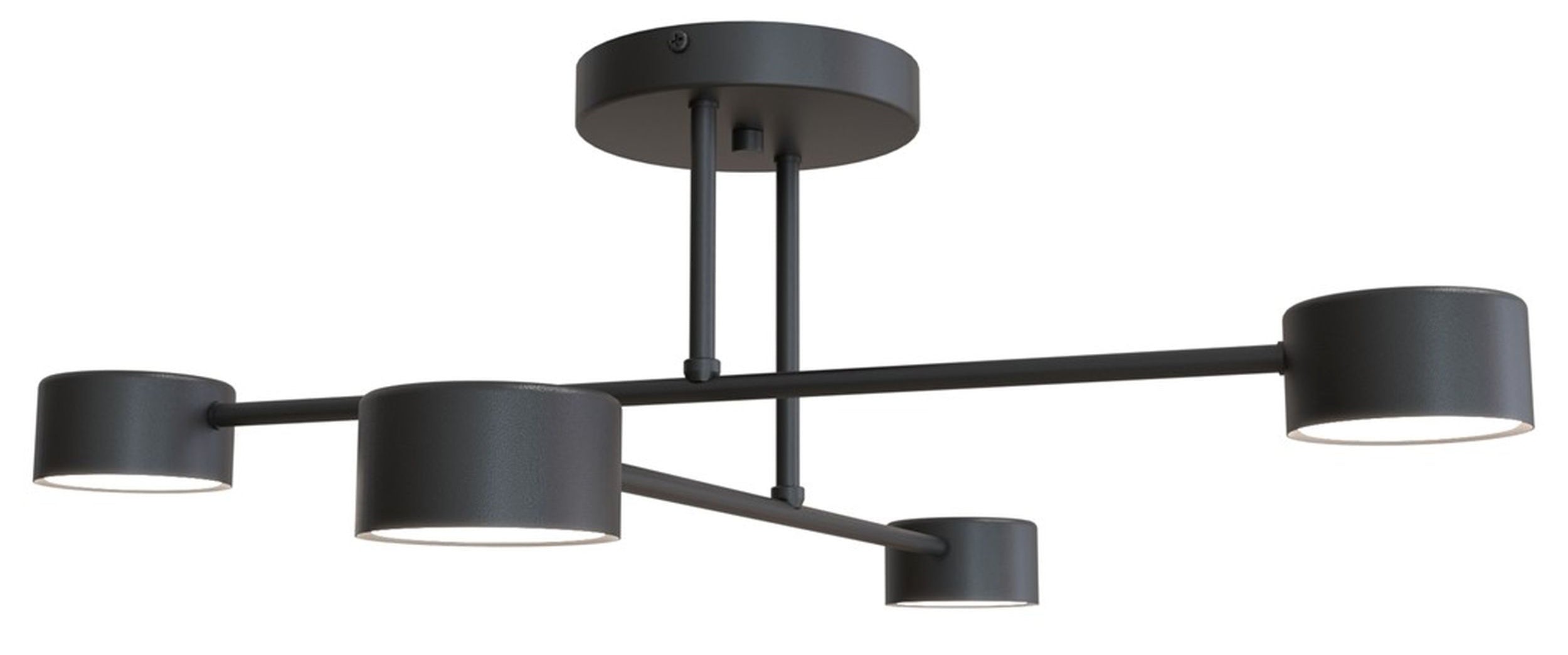 Lampa sufitowa Hallo czarna x4