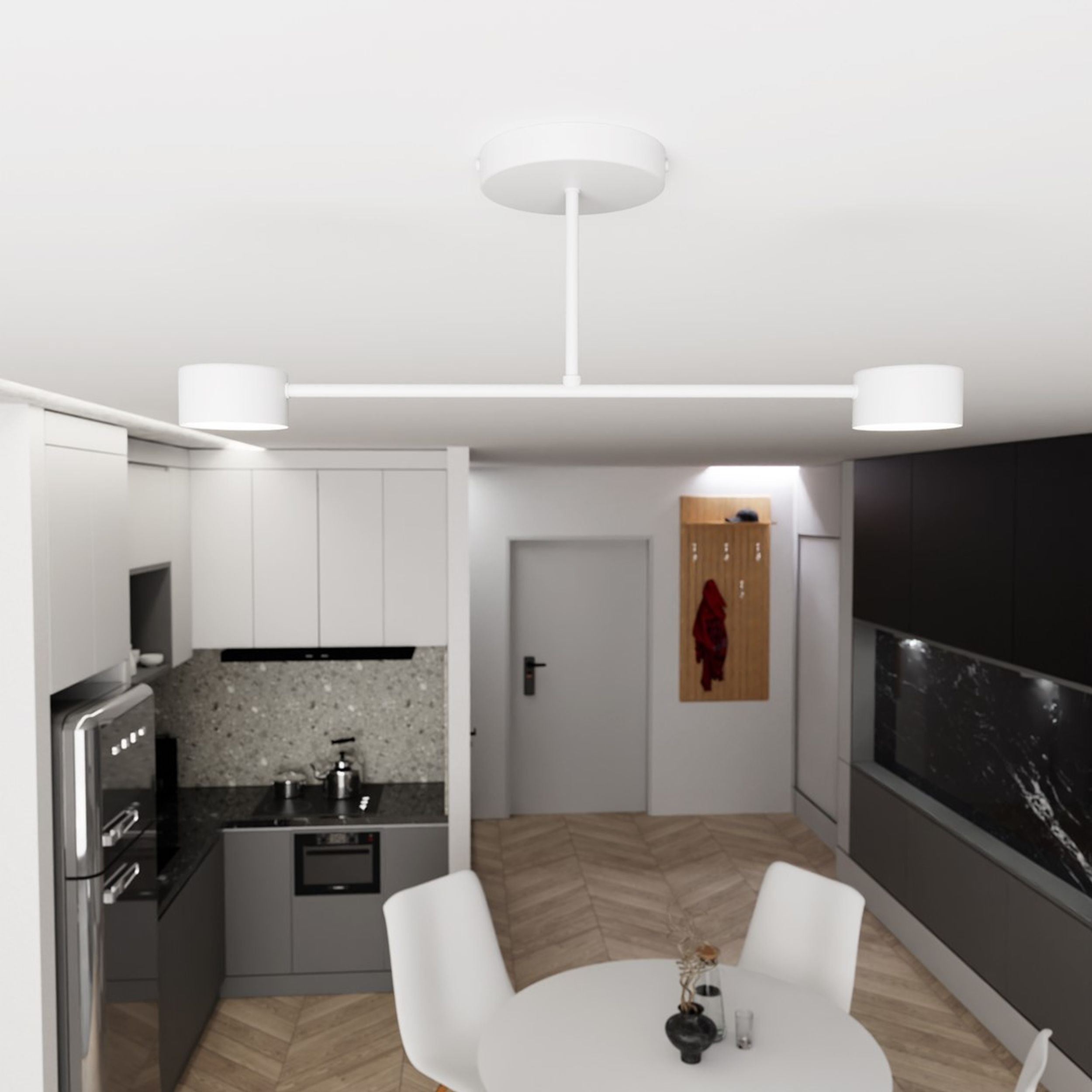 Lampa sufitowa Hallo biała x2