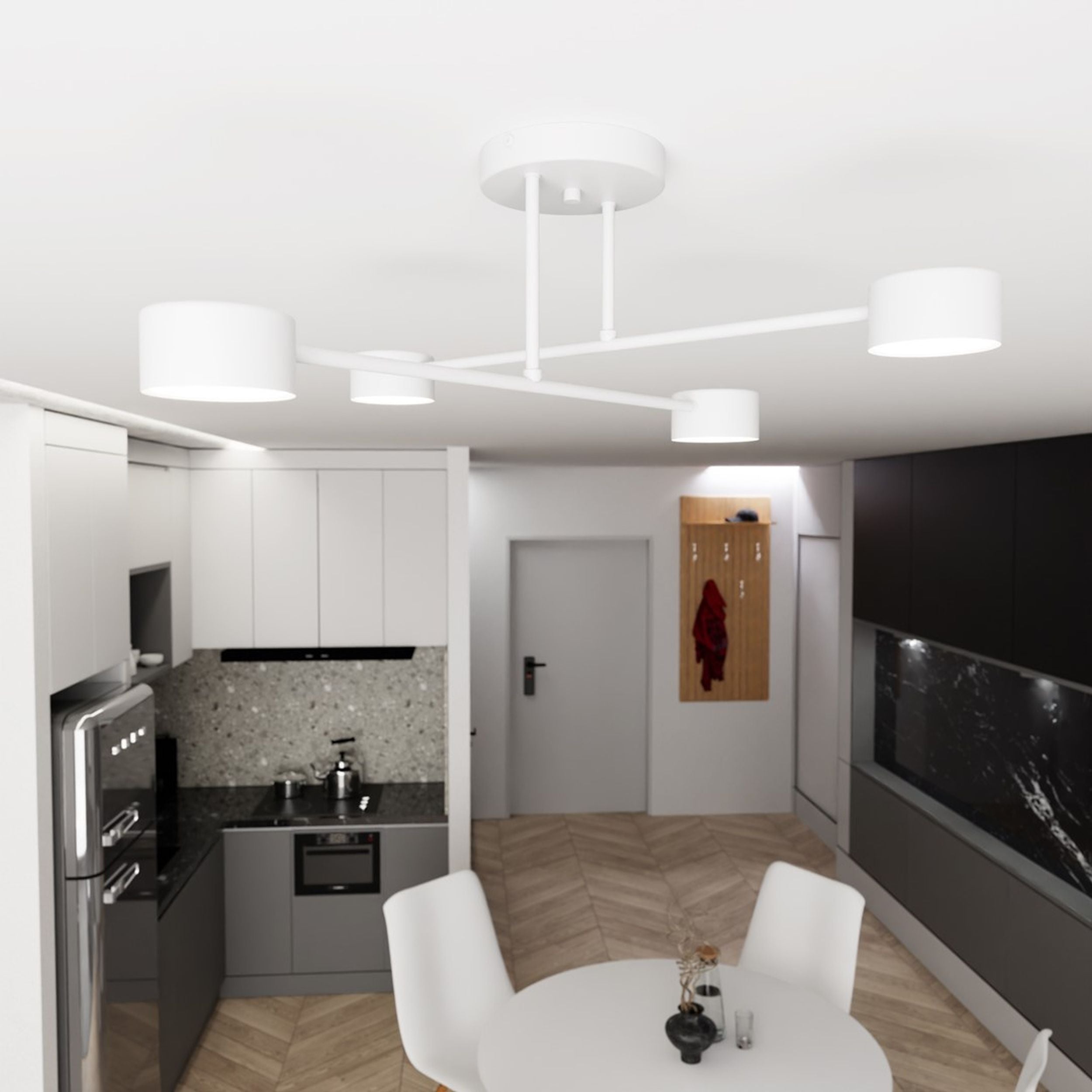 Lampa sufitowa Hallo biała x4