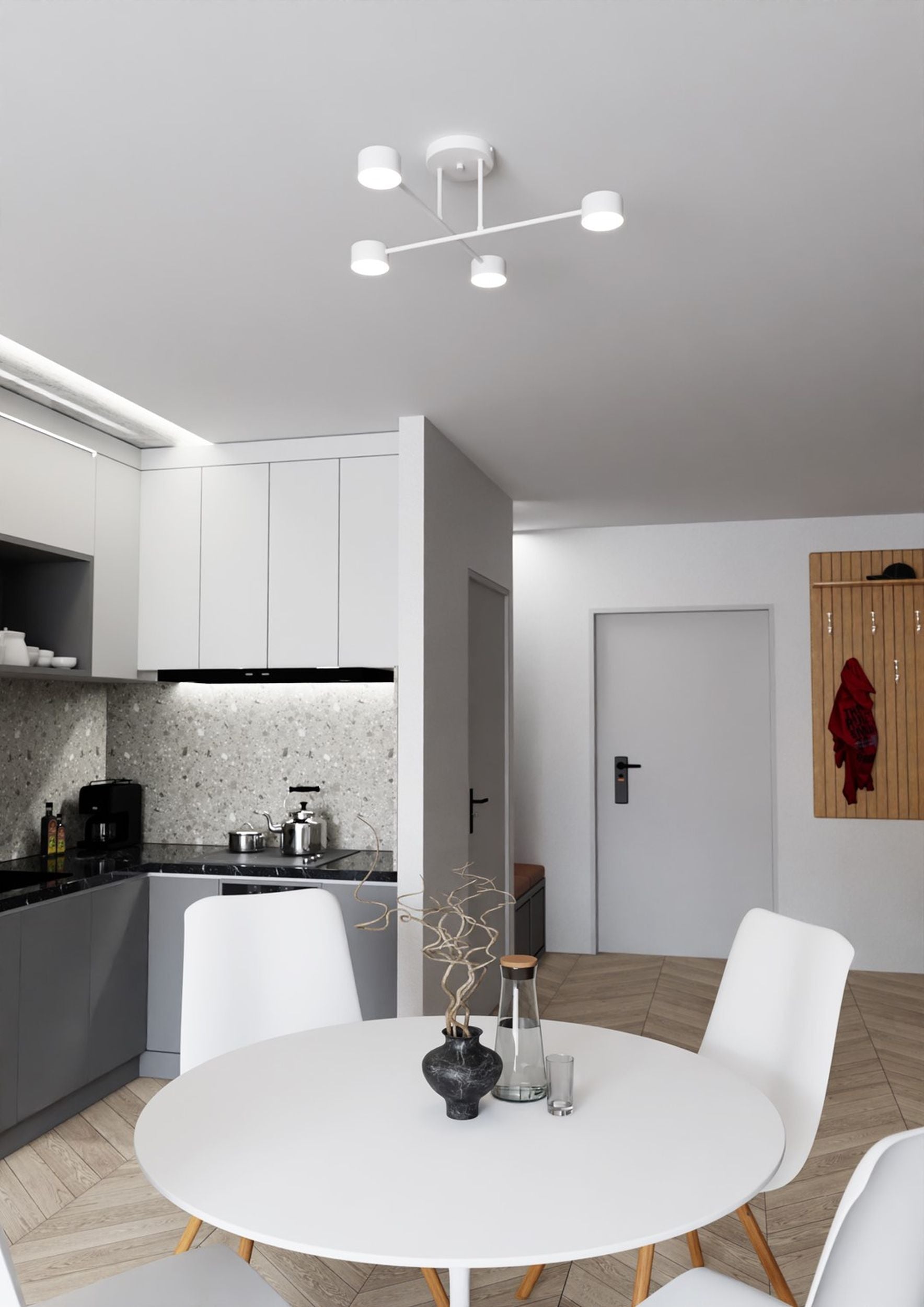 Lampa sufitowa Hallo biała x4