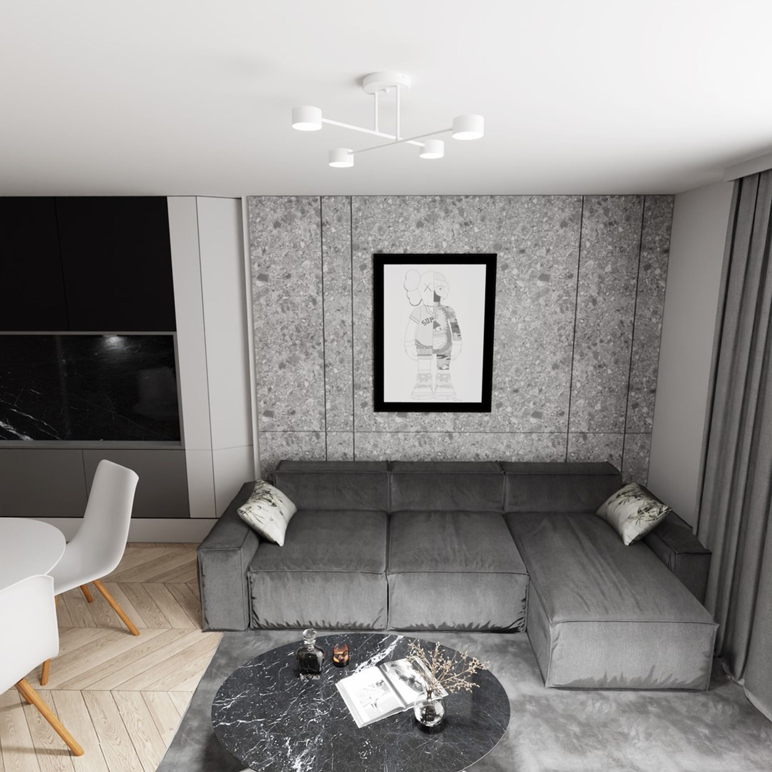 Lampa sufitowa Hallo biała x4