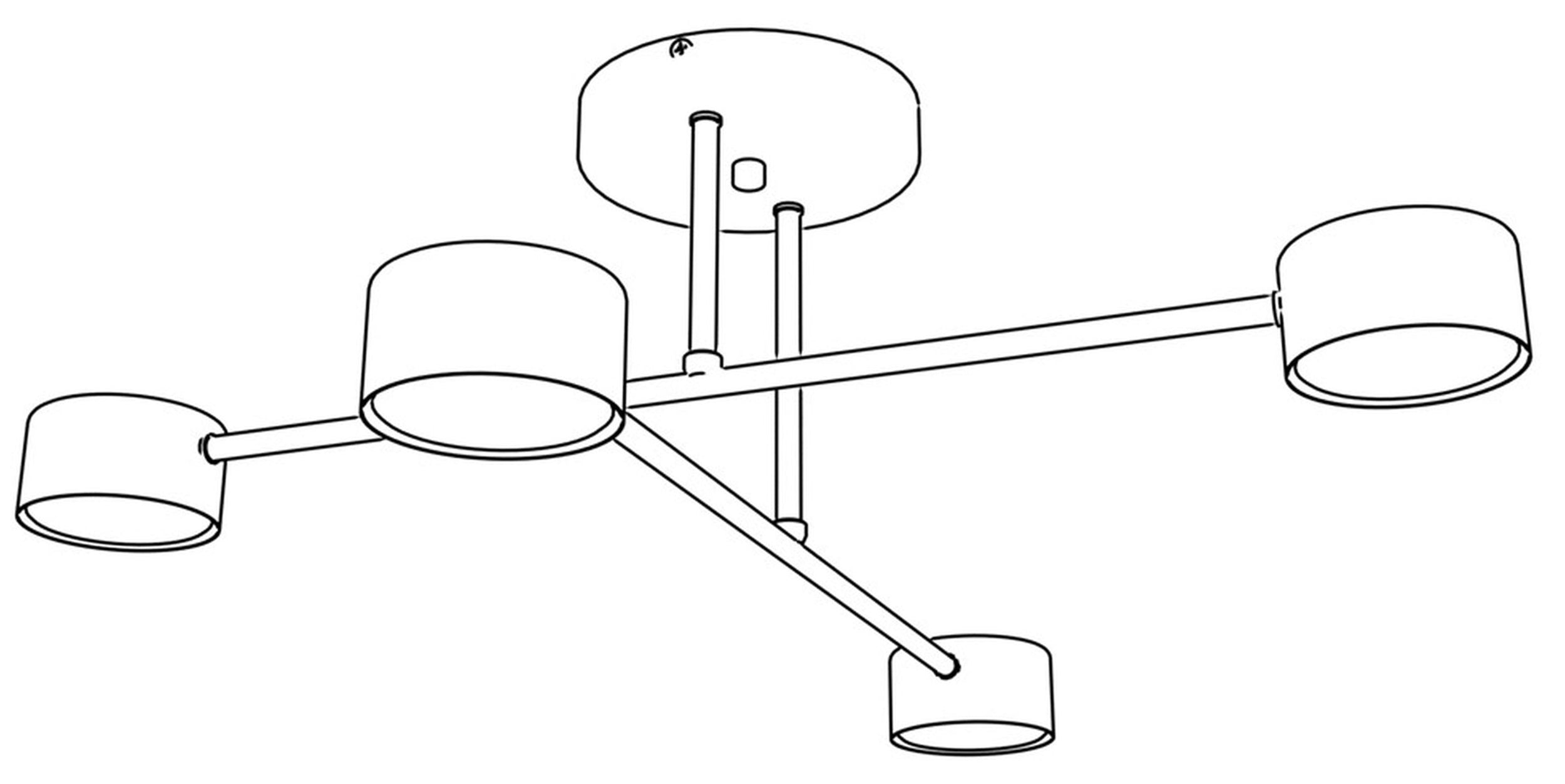 Lampa sufitowa Hallo biała x4