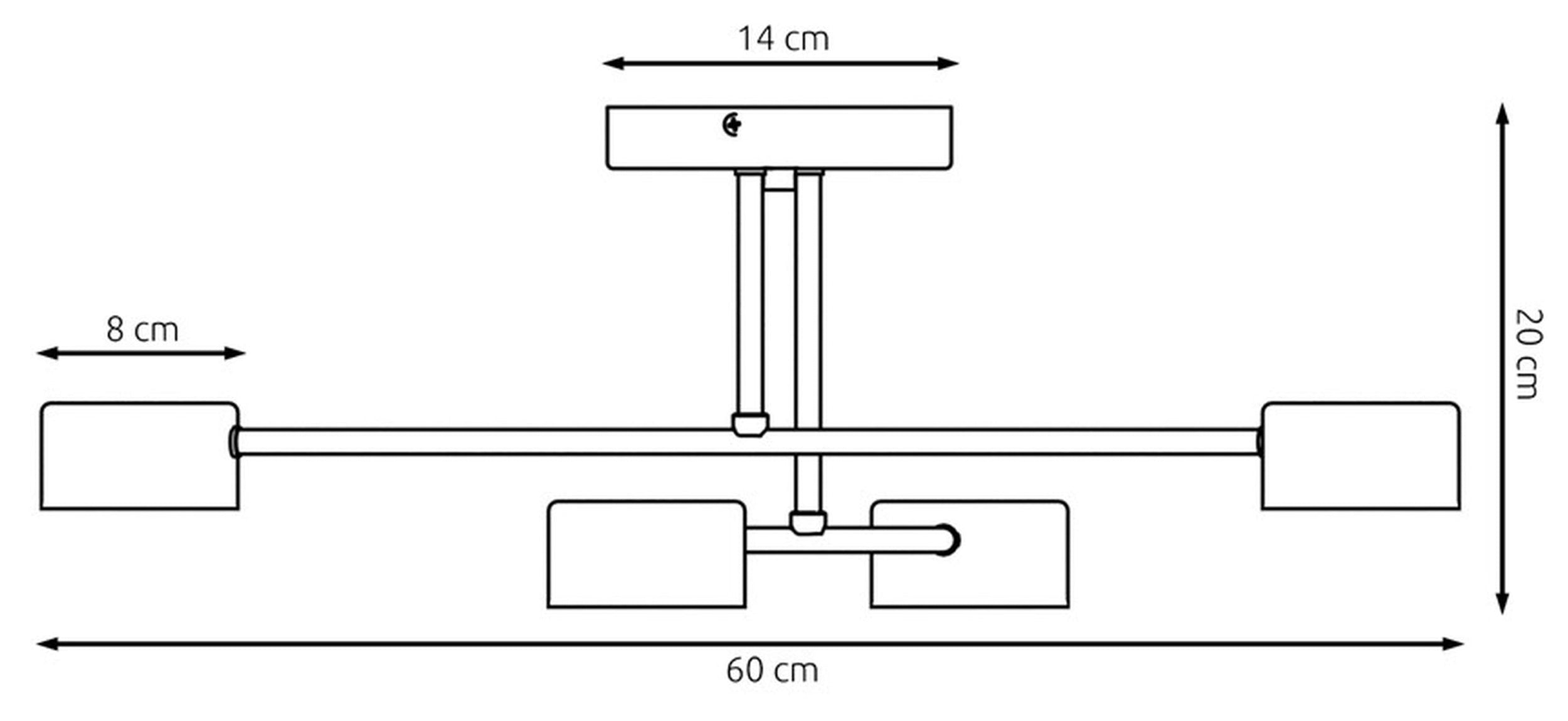 Lampa sufitowa Hallo biała x4
