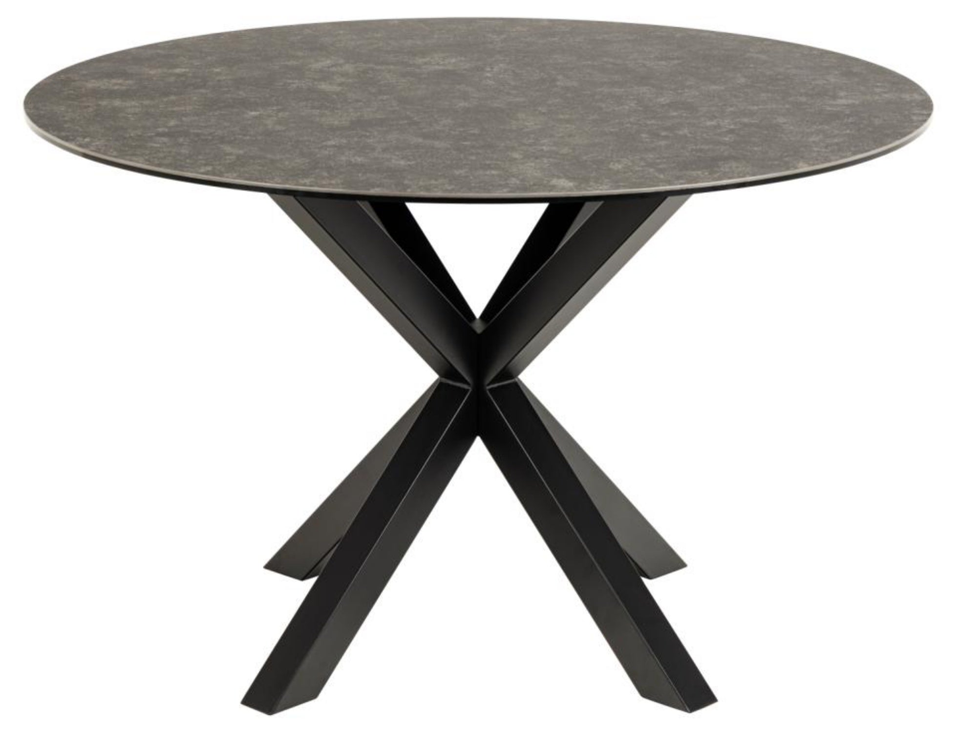 Stół do jadalni okrągły Kardema 119 cm czarna ceramika