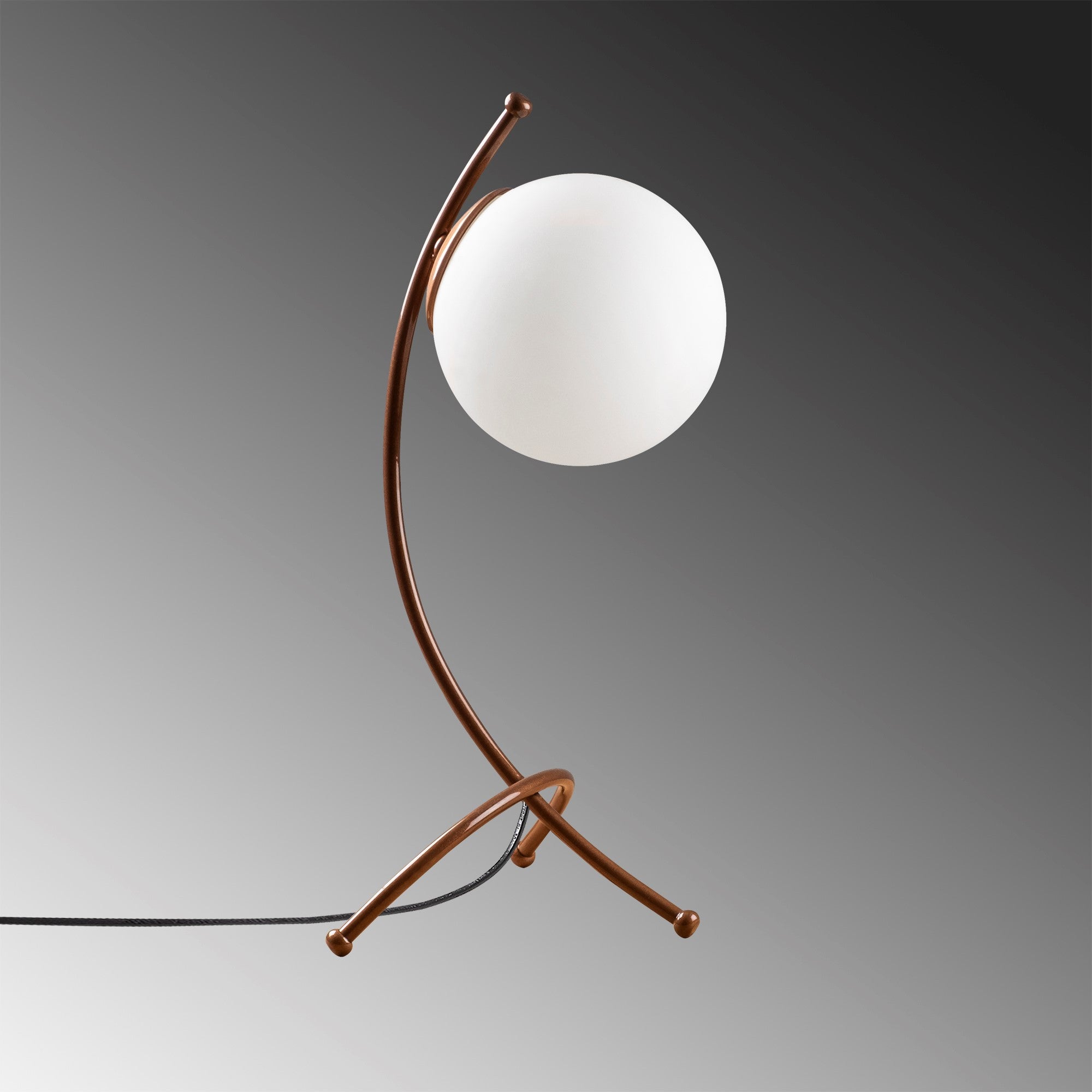 Lampa stołowa Villne miedziana