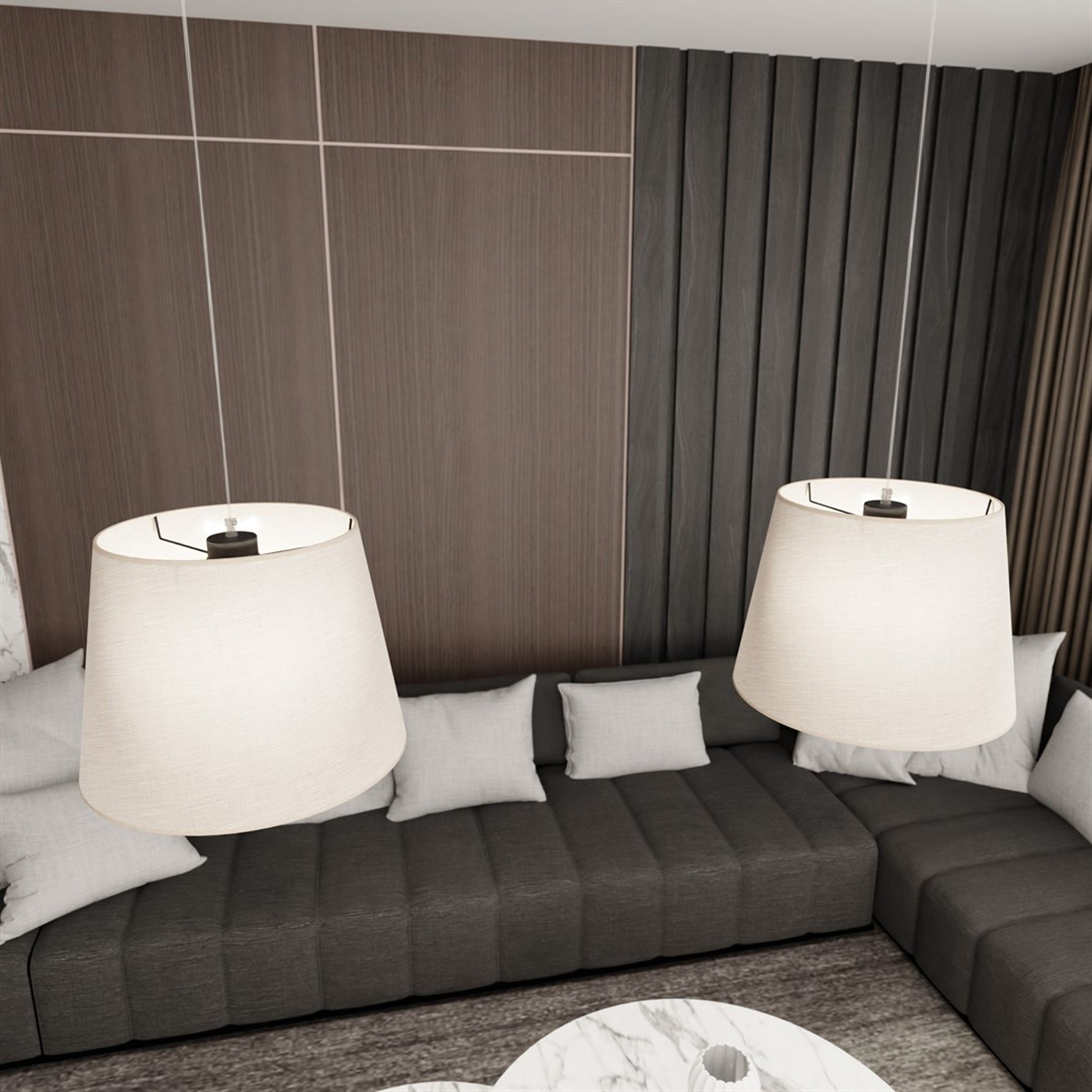 Lampa wisząca Epoca x2 beżowa