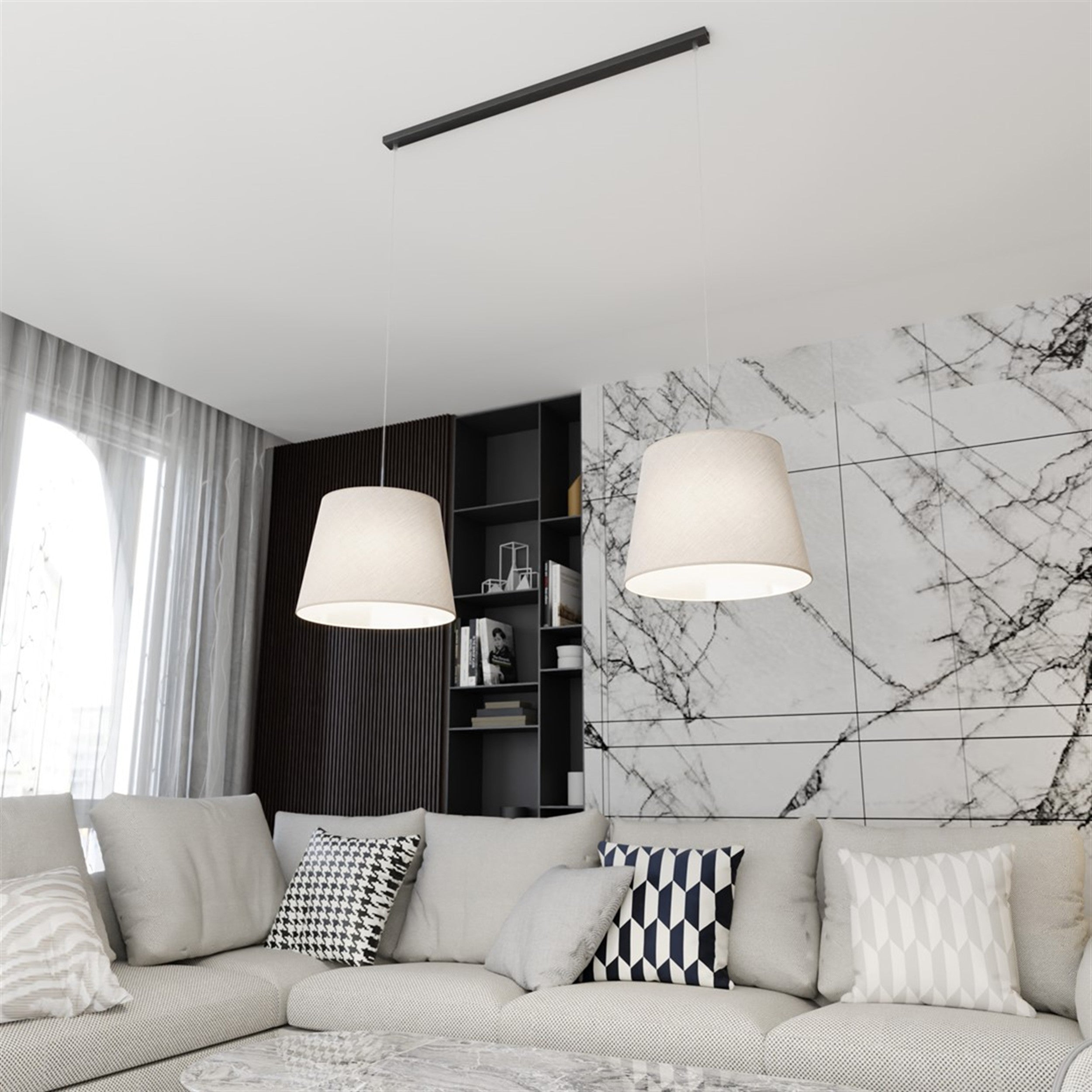 Lampa wisząca Epoca x2 beżowa