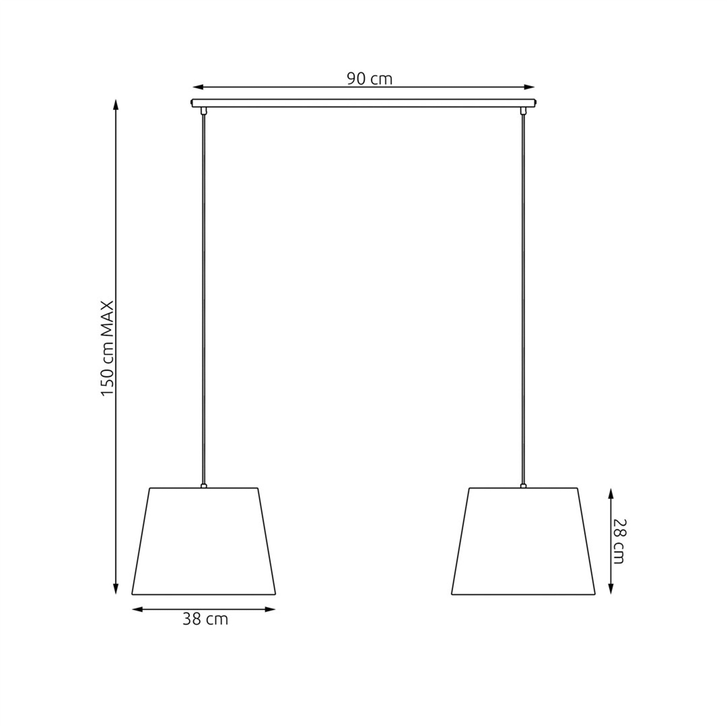 Lampa wisząca Epoca x2 beżowa