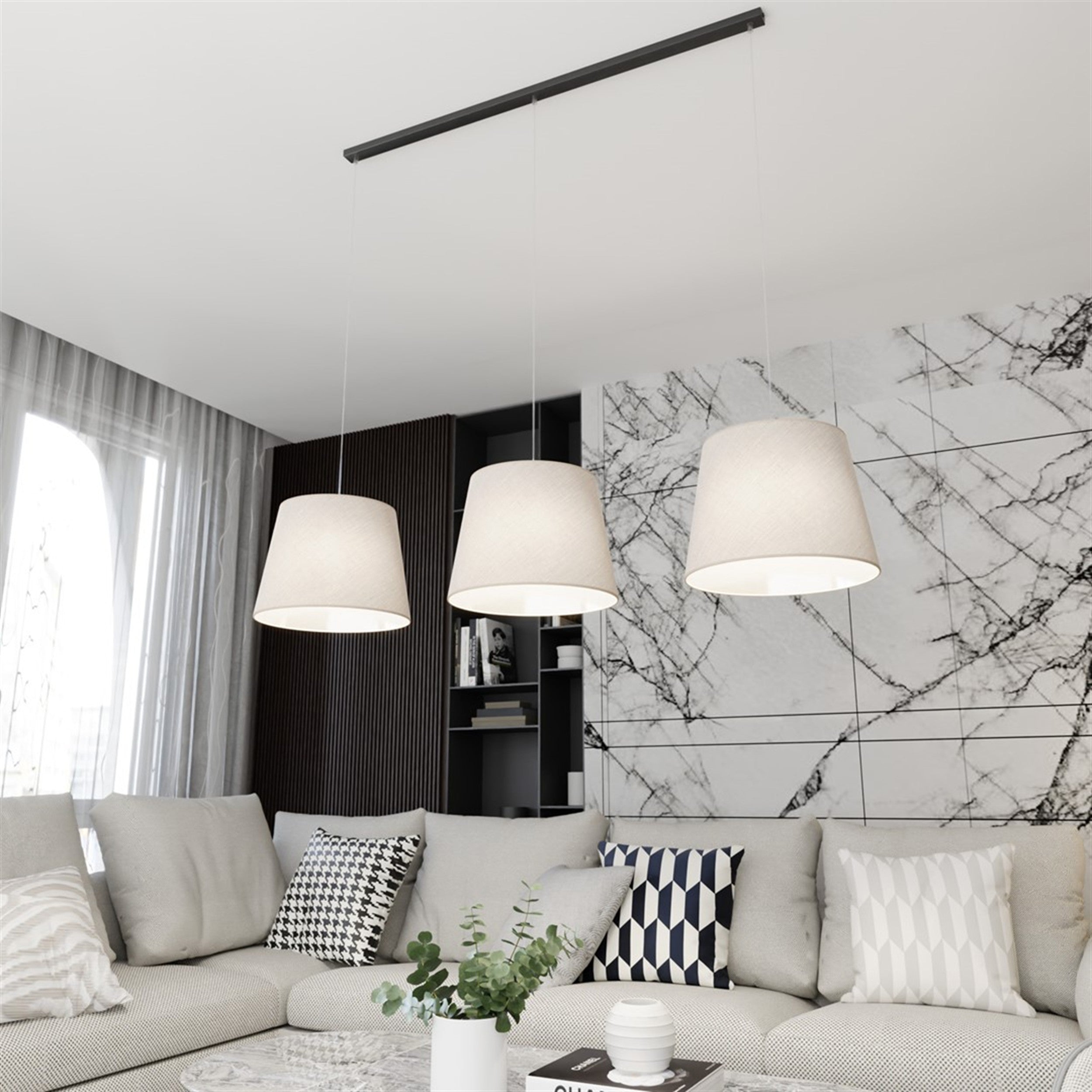 Lampa wisząca Epoca x3 beżowa