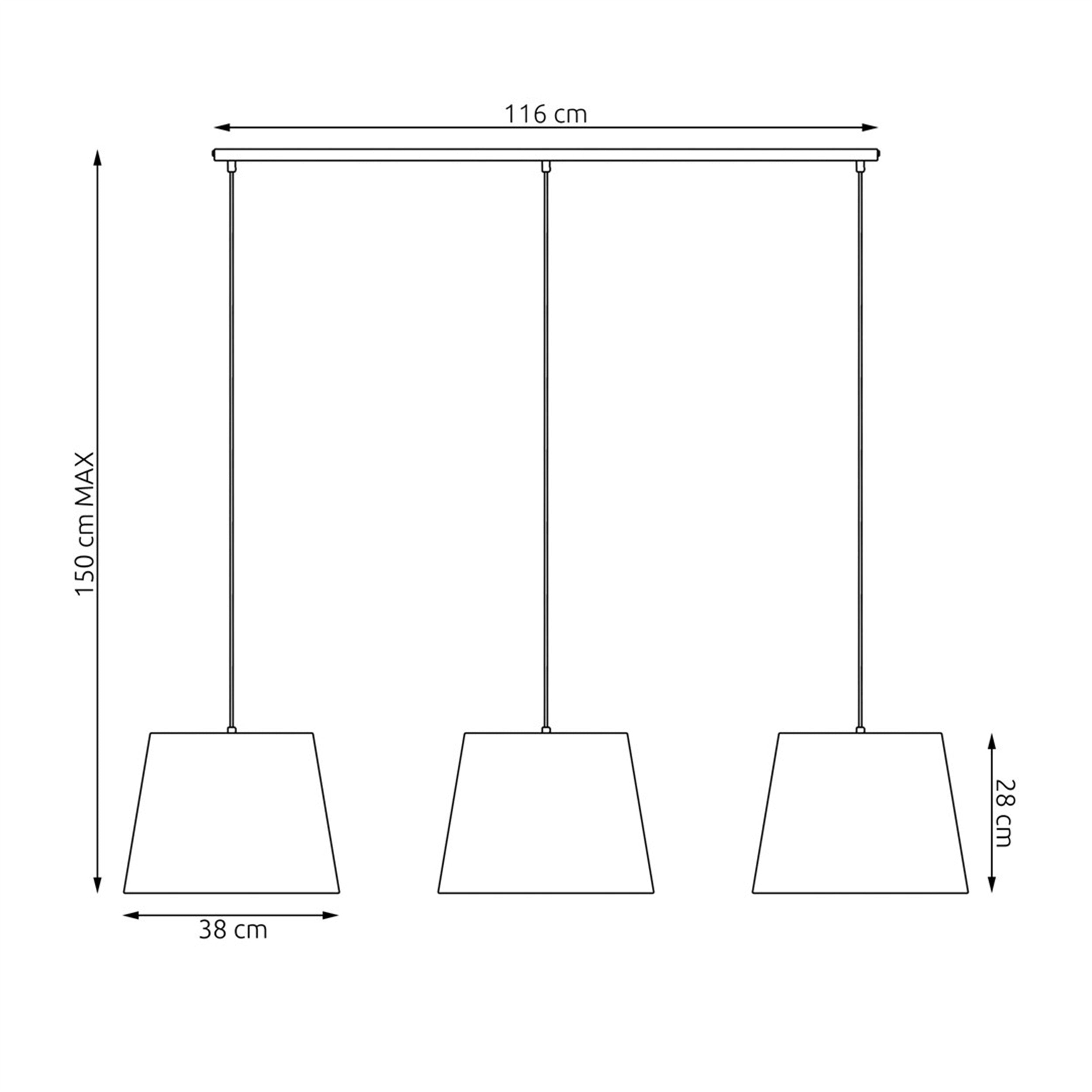 Lampa wisząca Epoca x3 beżowa