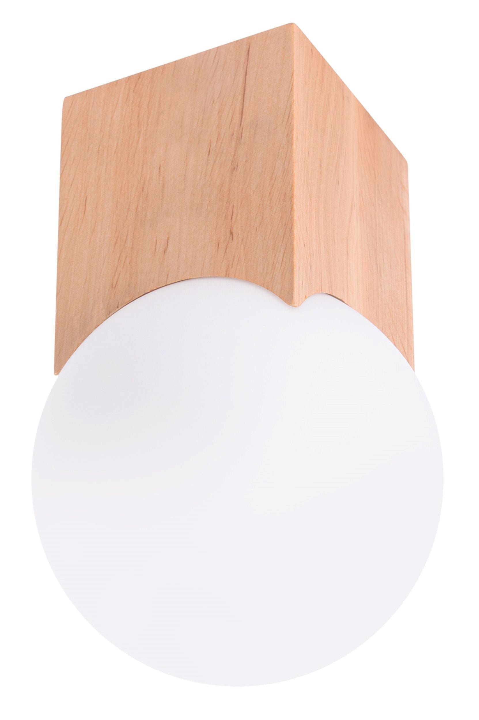 Spot Solis 19 cm naturalne drewno
