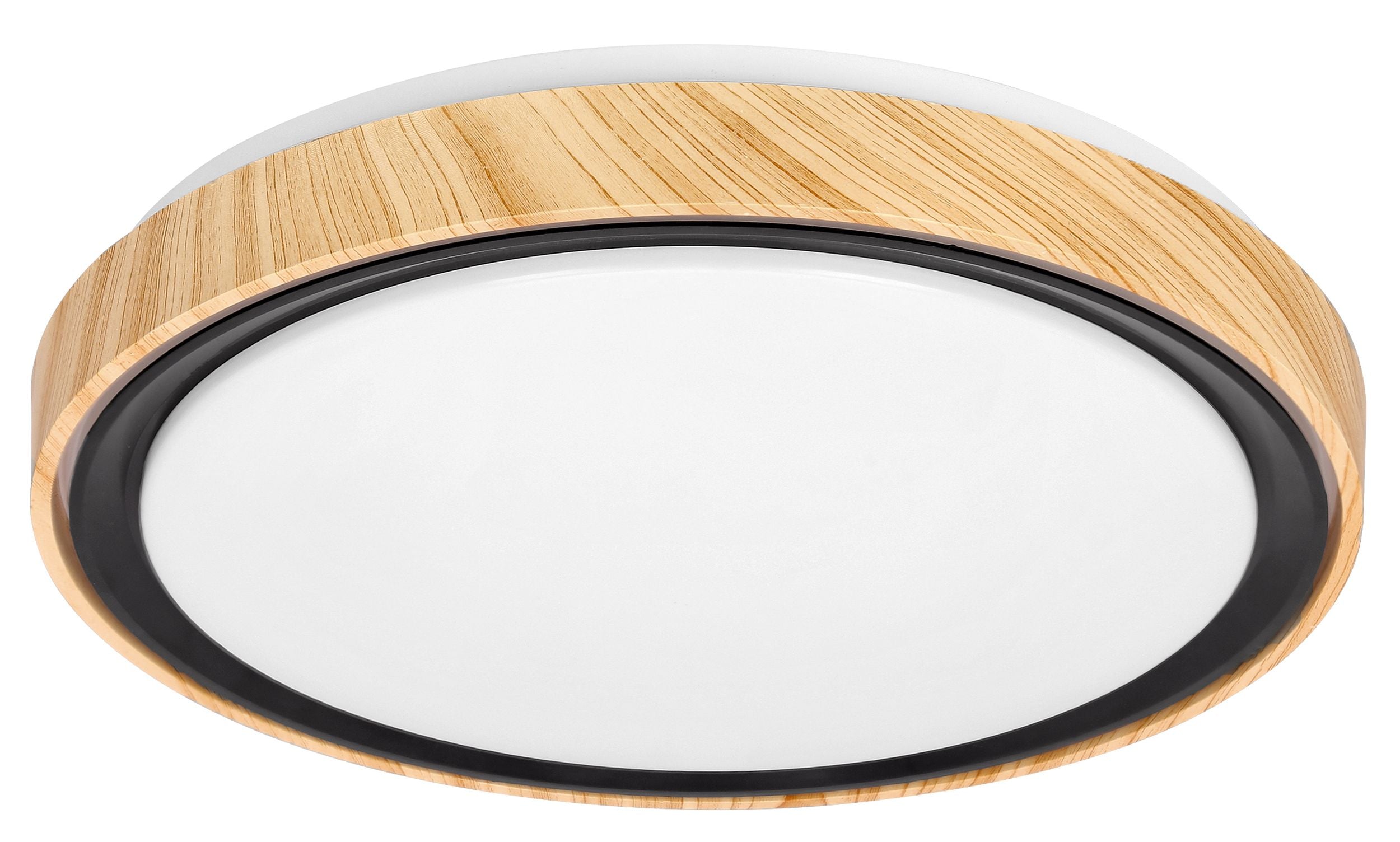 Plafon Aflo średnica 38 cm czarno-brązowy z białym kloszem