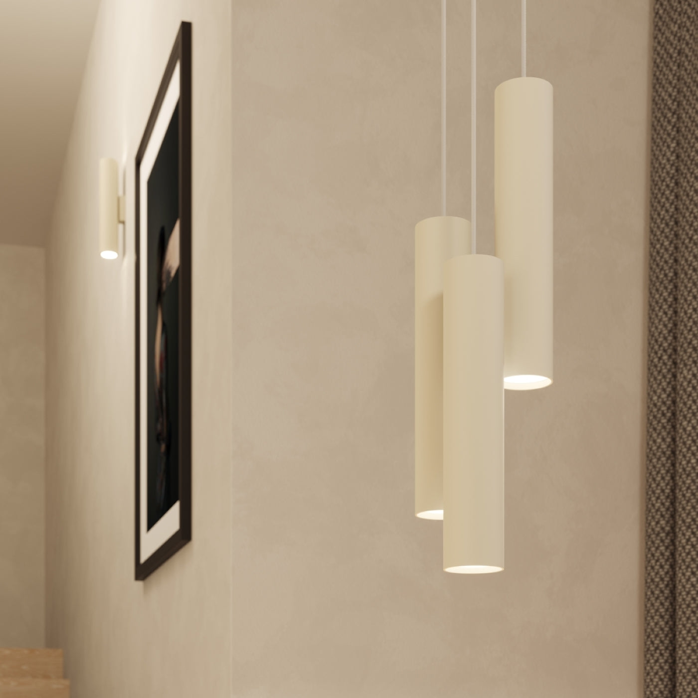 Lampa wisząca Lagos 3P beżowa