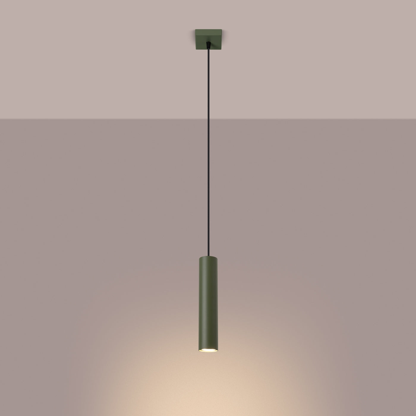 Lampa wisząca Lagos 1 zielona oliwka