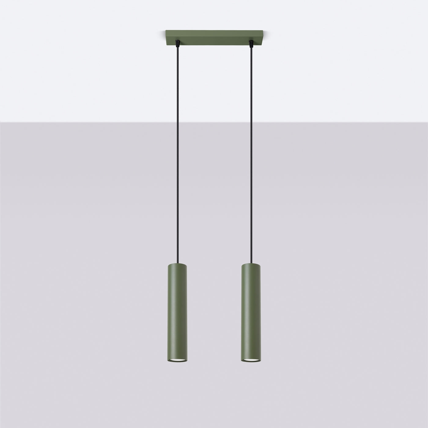 Lampa wisząca Lagos 2 zielona oliwka