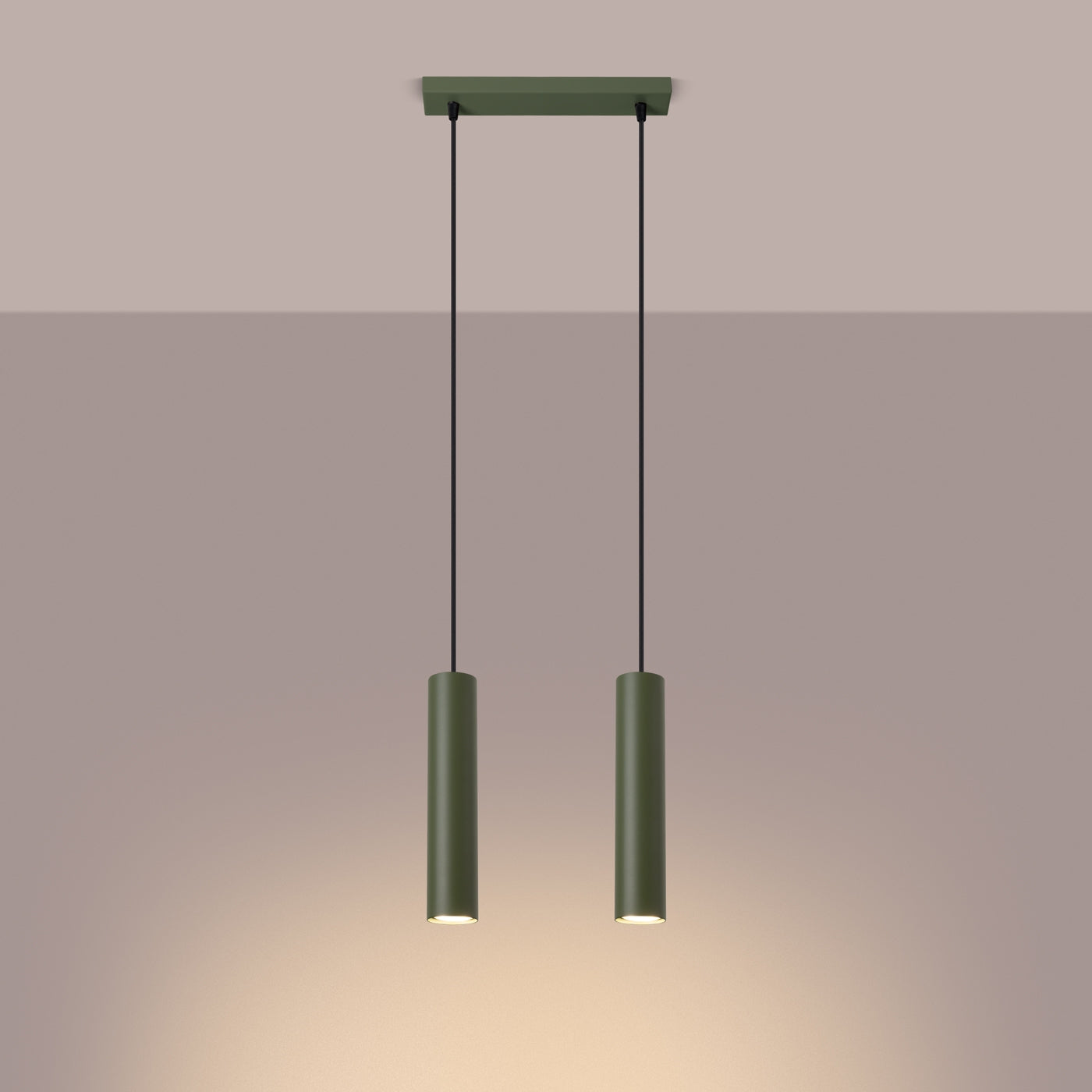 Lampa wisząca Lagos 2 zielona oliwka