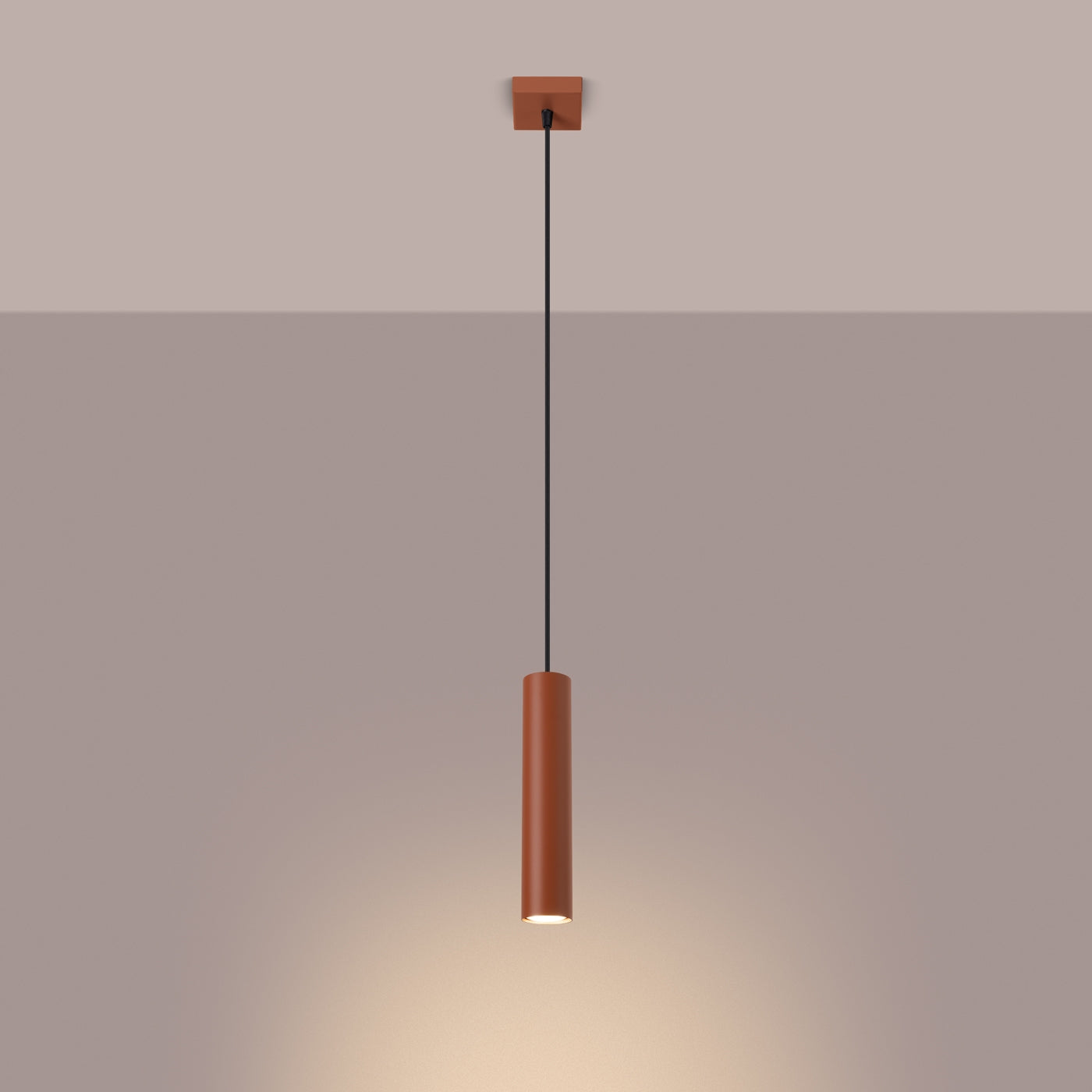 Lampa wisząca Lagos 1 ochra czerwona