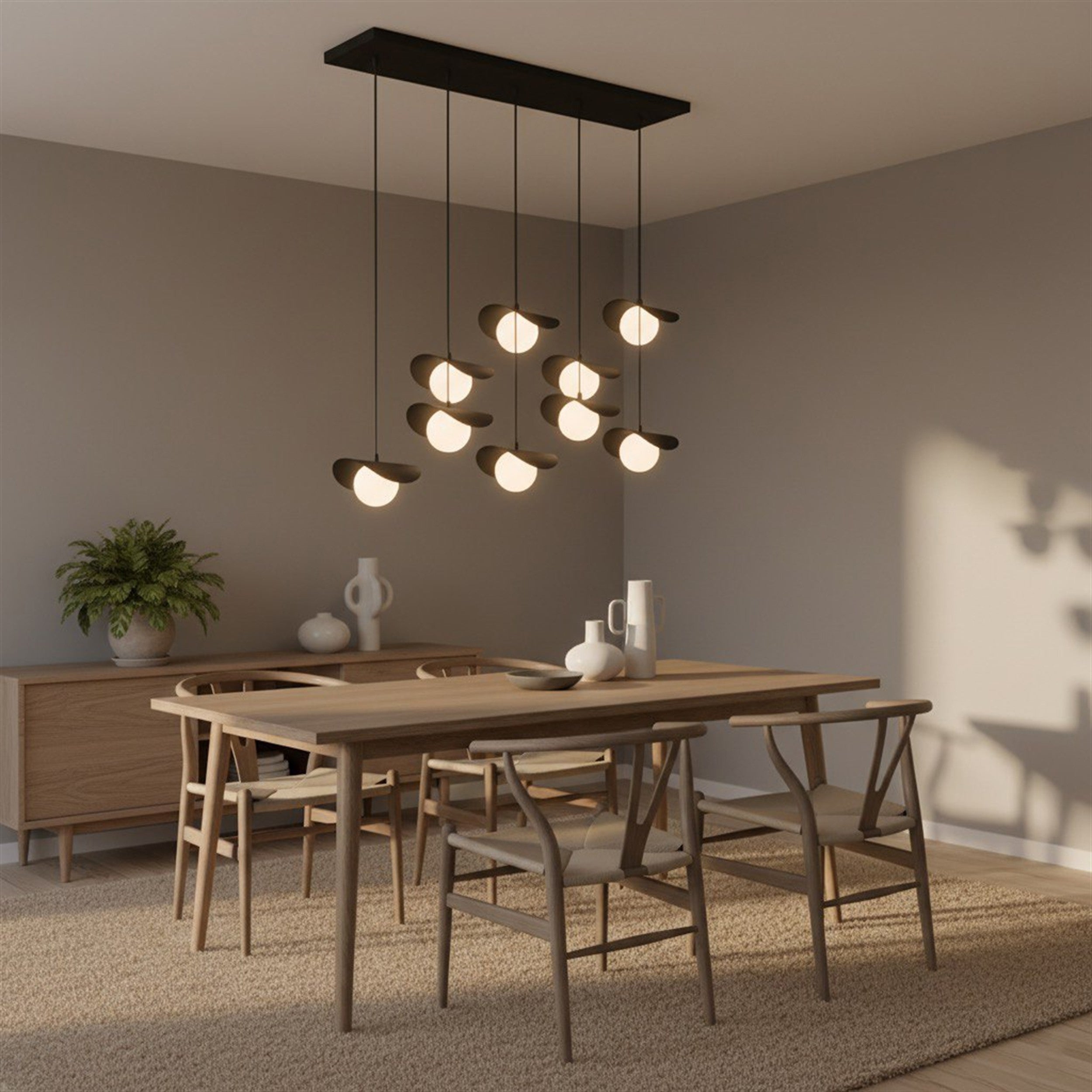 Lampa wisząca Ritual x9 czarna